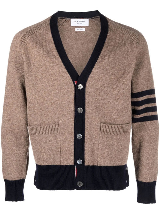 4-Bar woollen cardigan