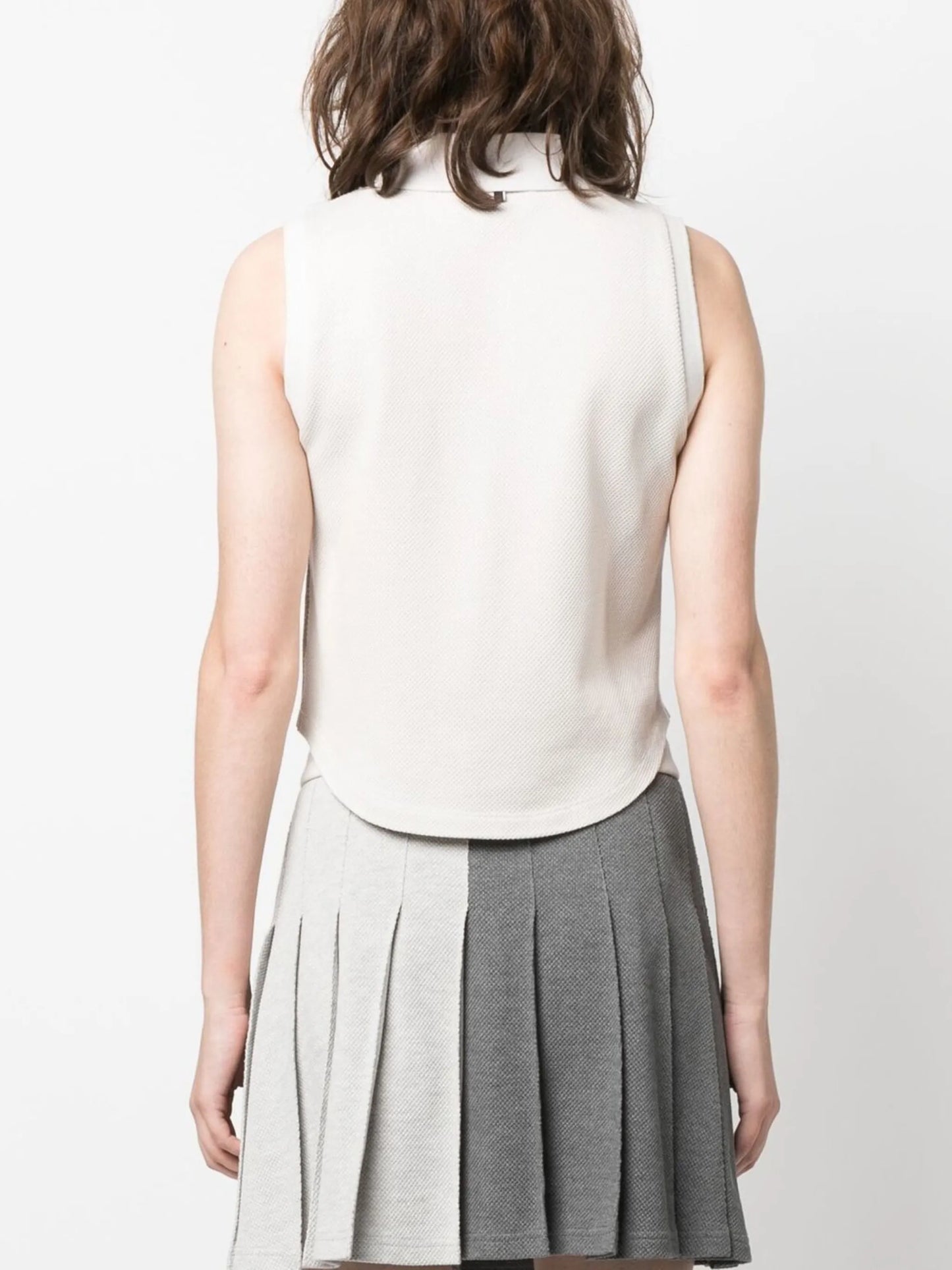 Funmix patchwork sleeveless polo