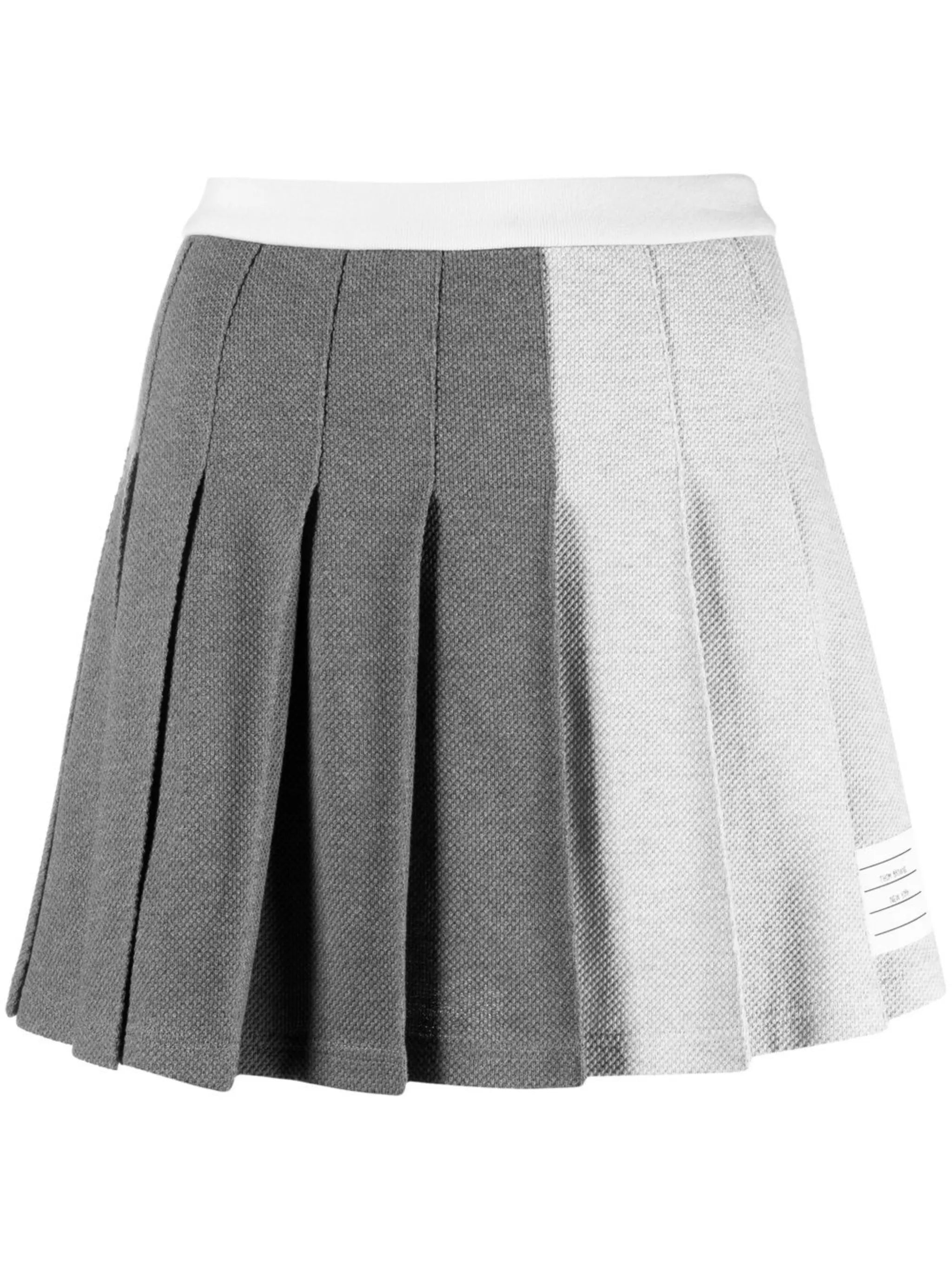 two-tone pleated skirt