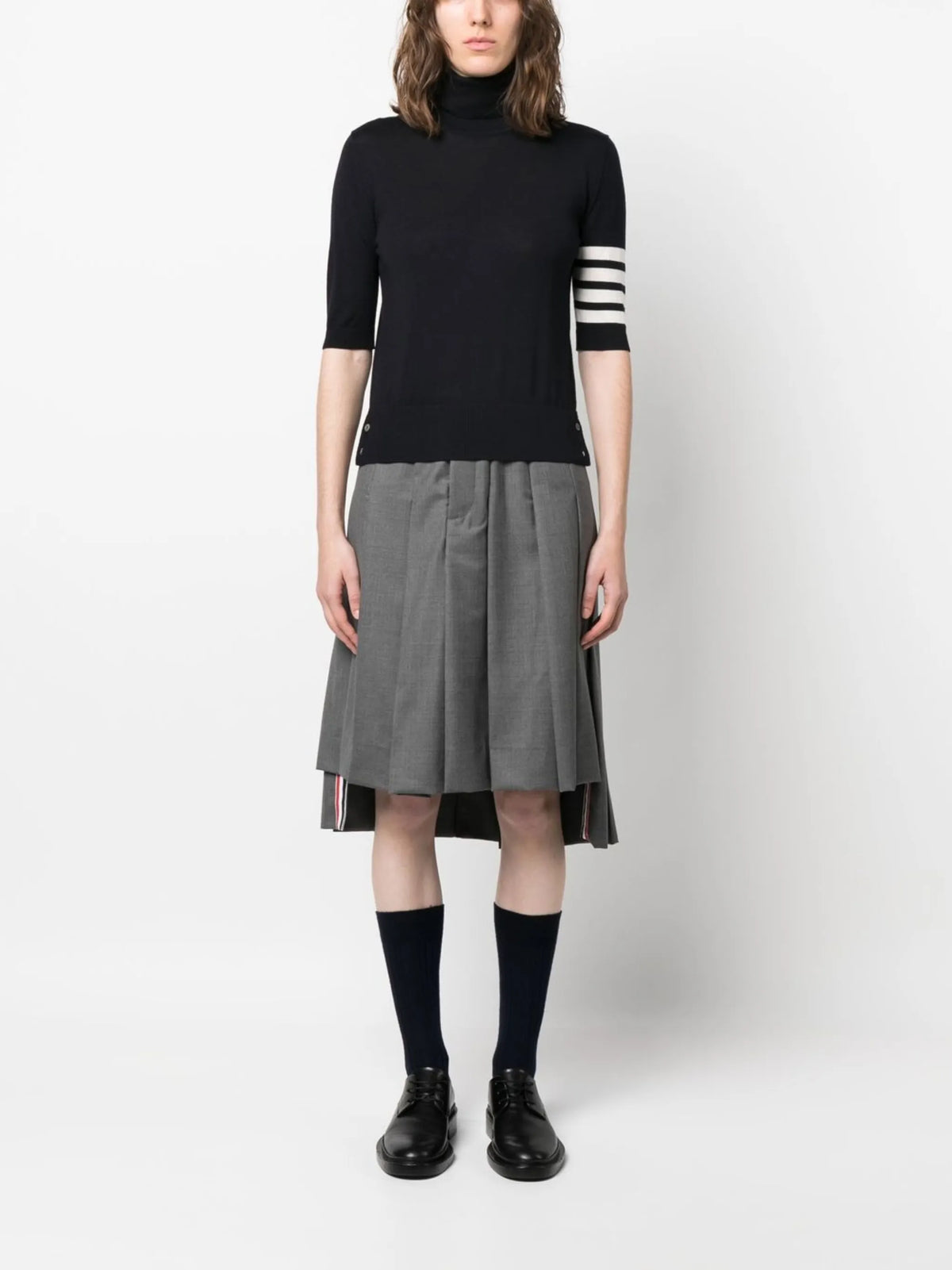 fine merino wool 4-Bar turtleneck