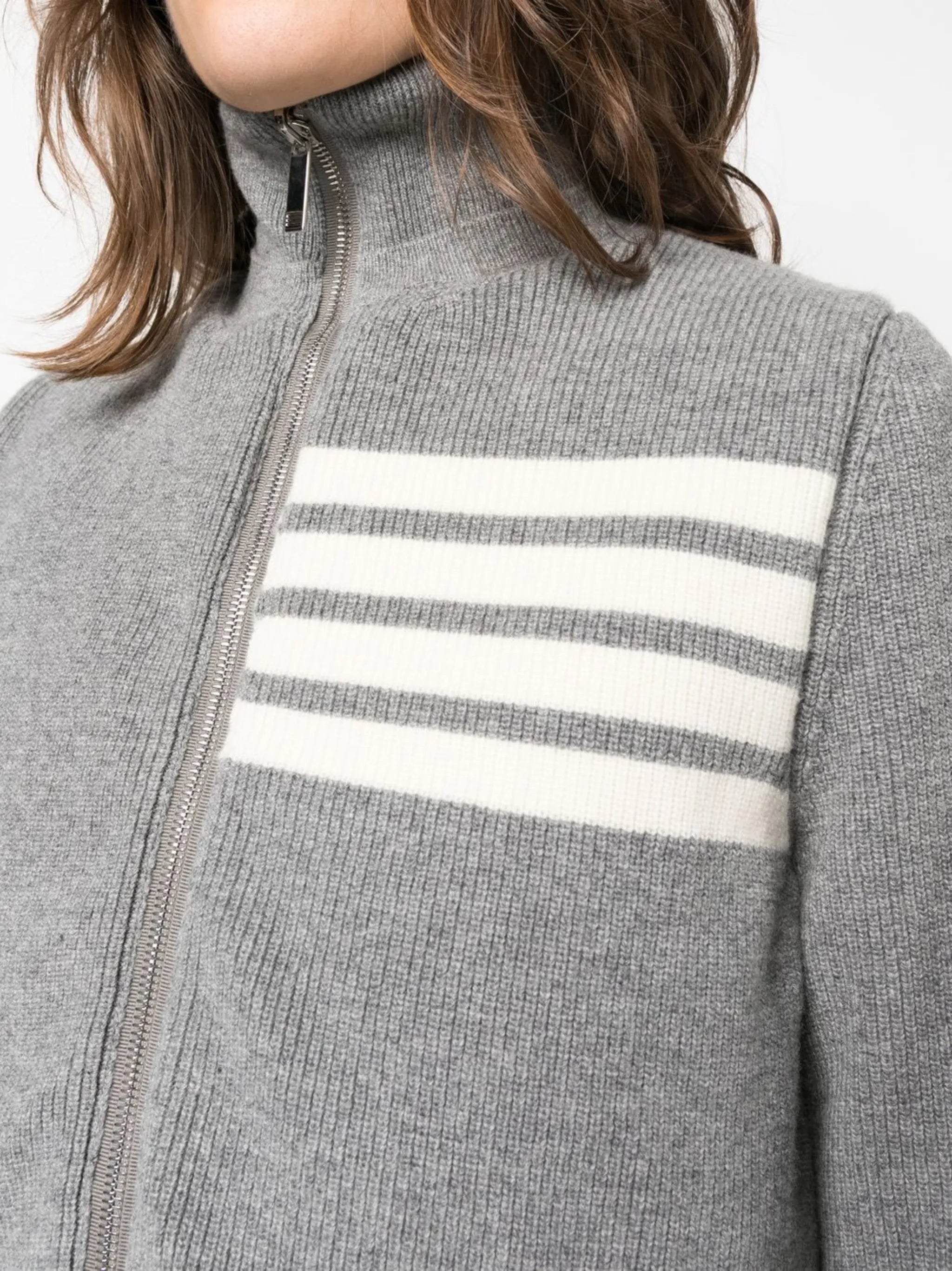 reversible knit-sleeve padded jacket