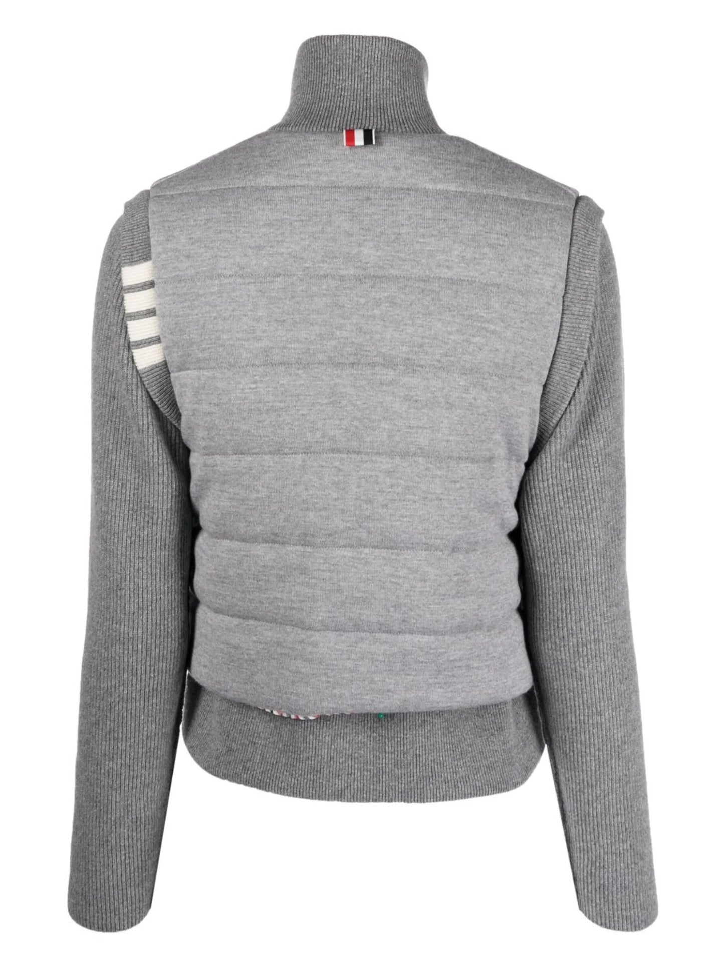 reversible knit-sleeve padded jacket