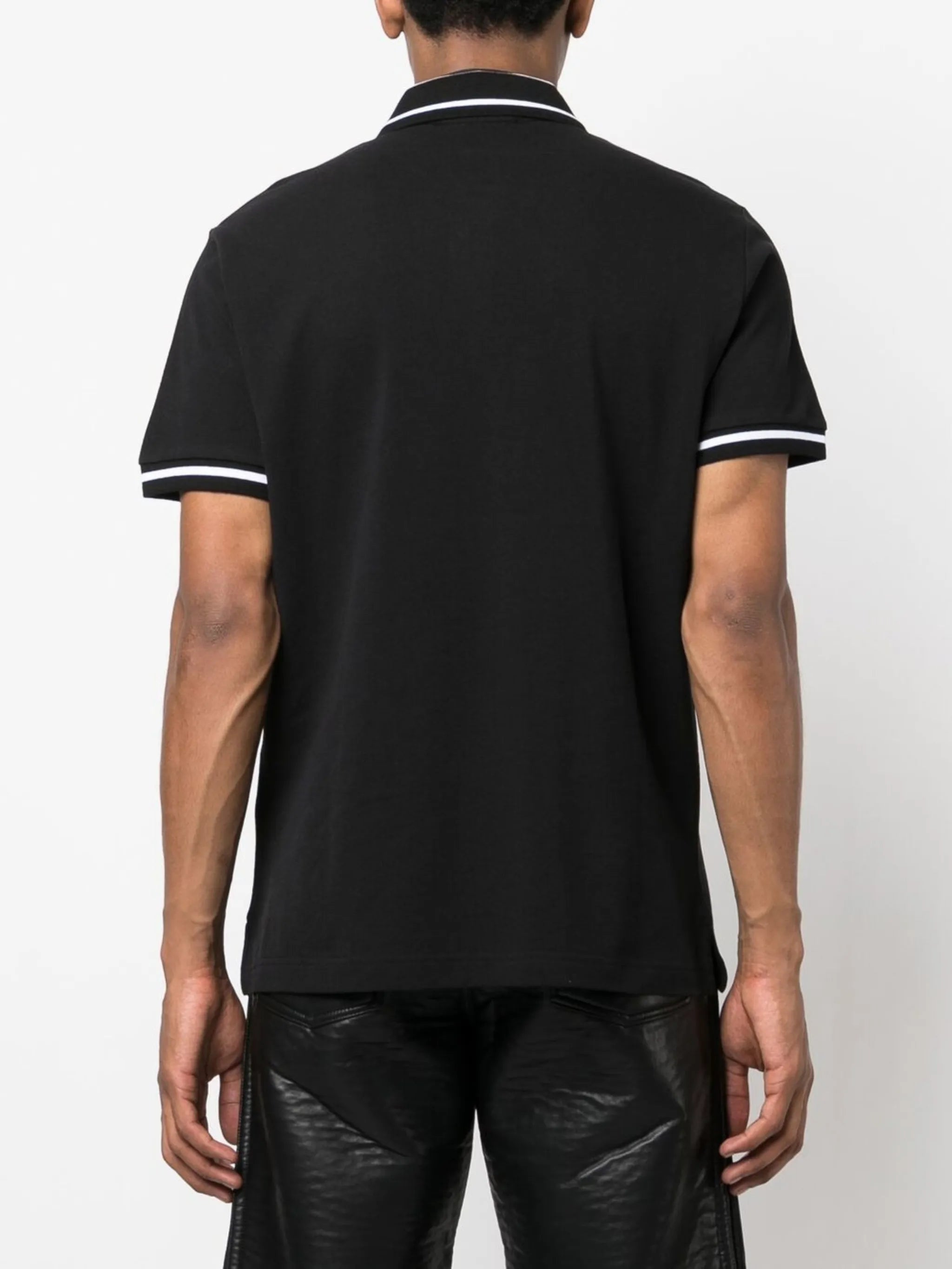 logo-print cotton polo shirt