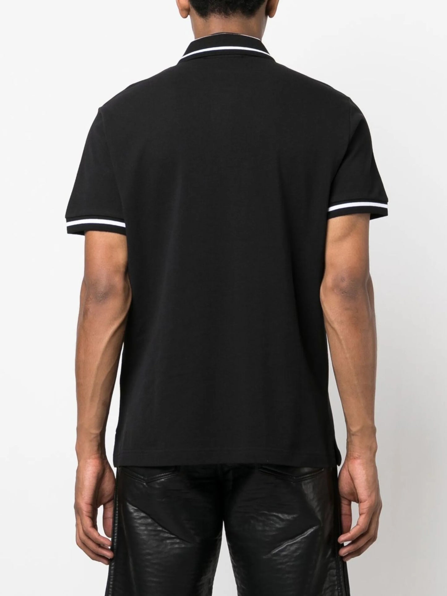 logo-print cotton polo shirt