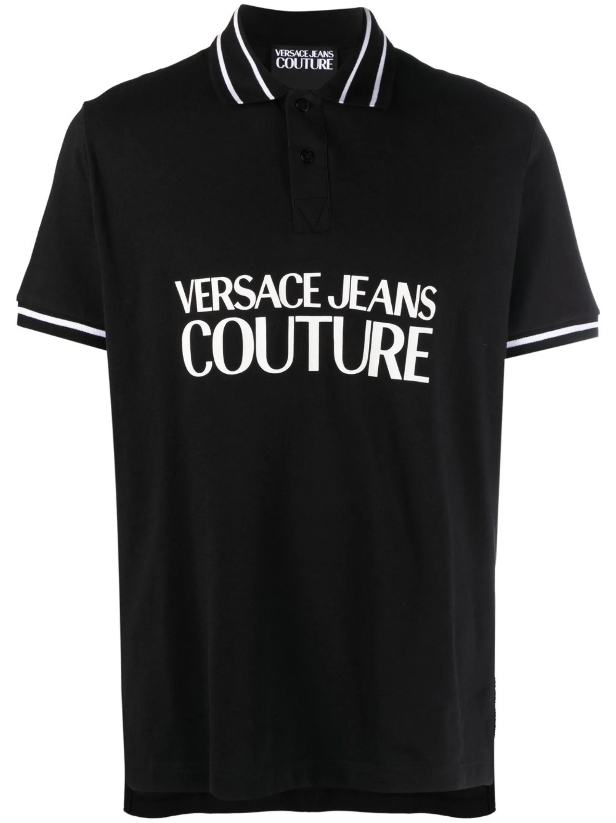 logo-print cotton polo shirt