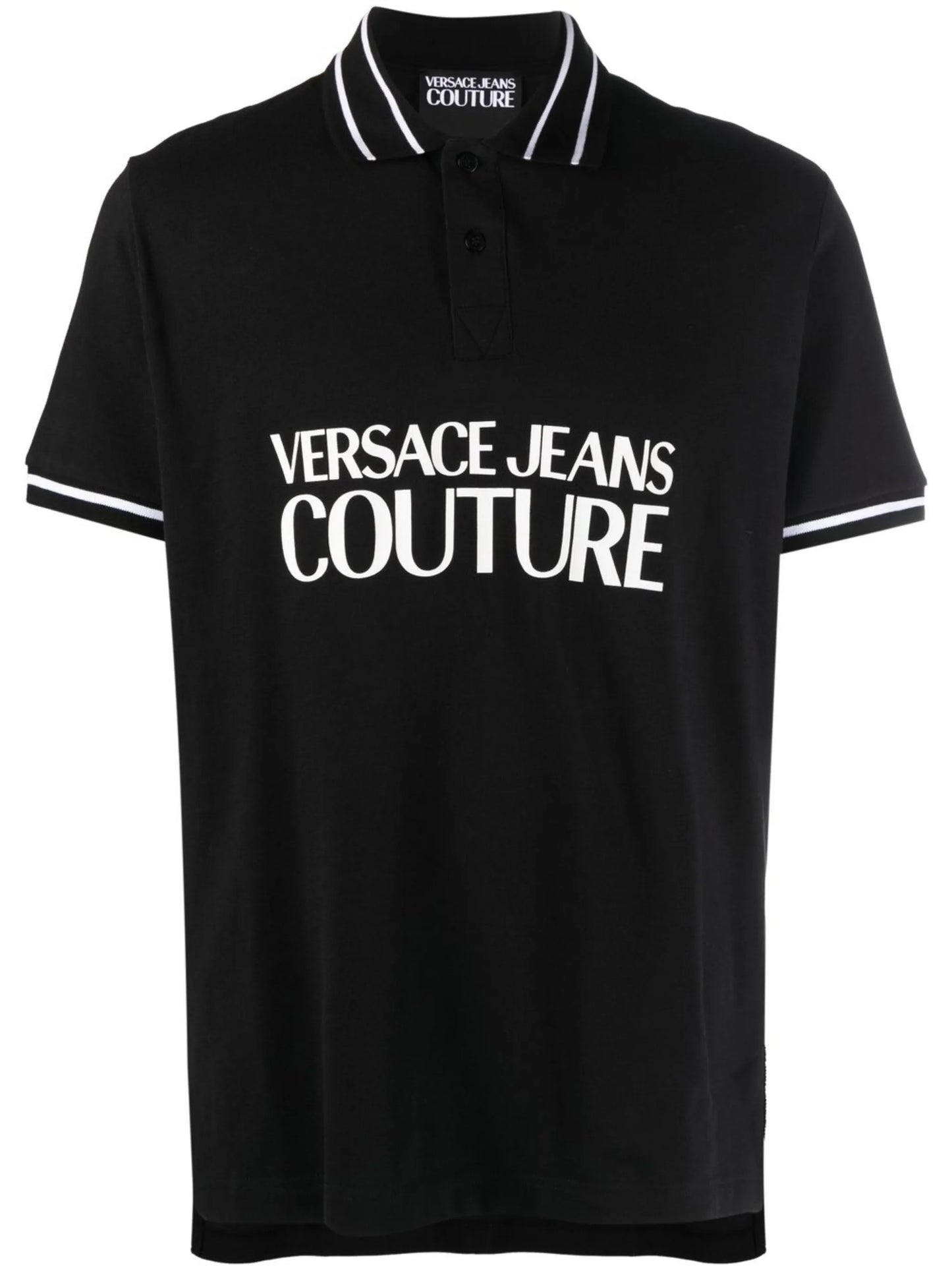 logo-print cotton polo shirt