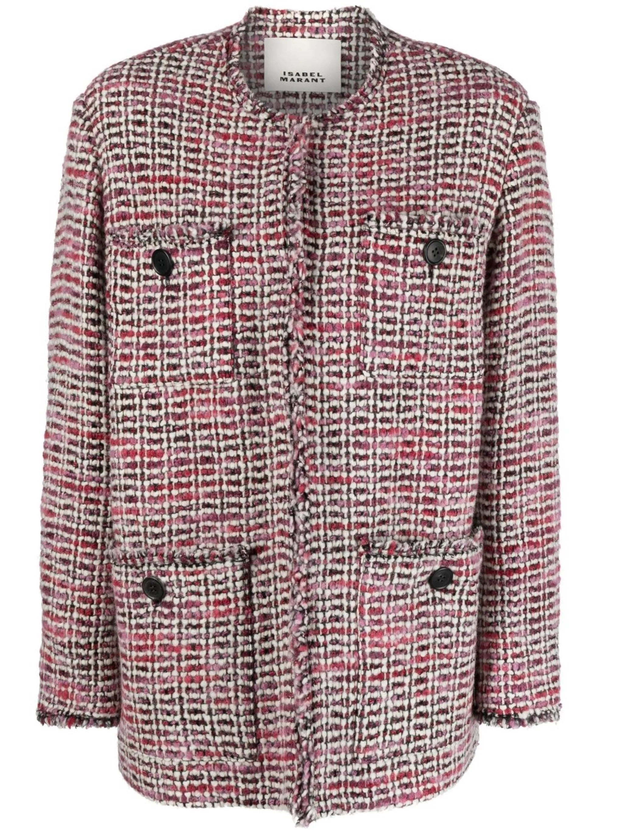 long-sleeve bouclé jacket