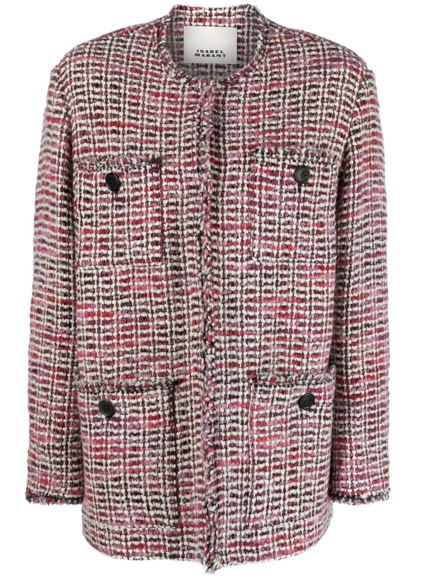 long-sleeve bouclé jacket