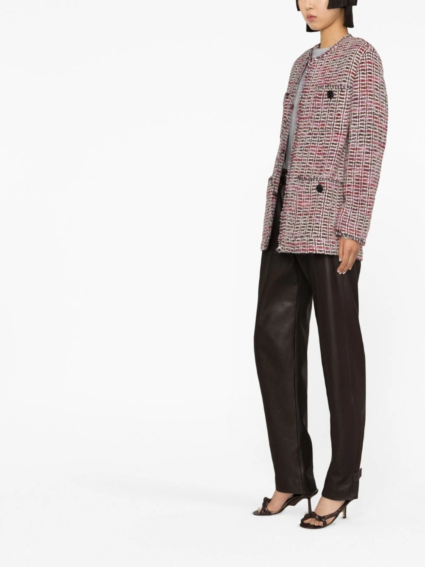 long-sleeve bouclé jacket