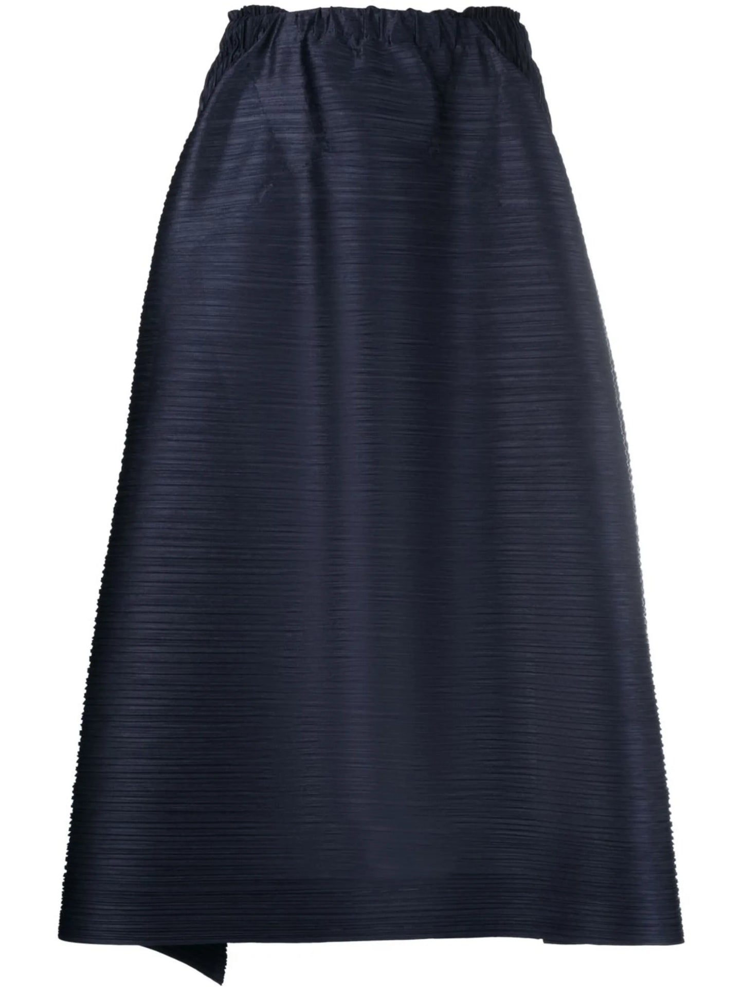 plissé-panel midi skirt