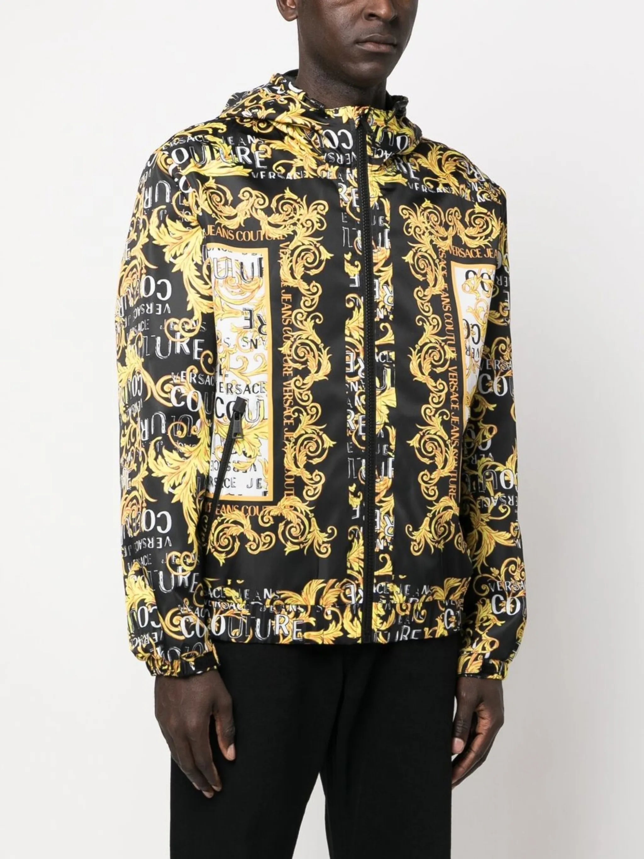 logo-print hooded jacket
