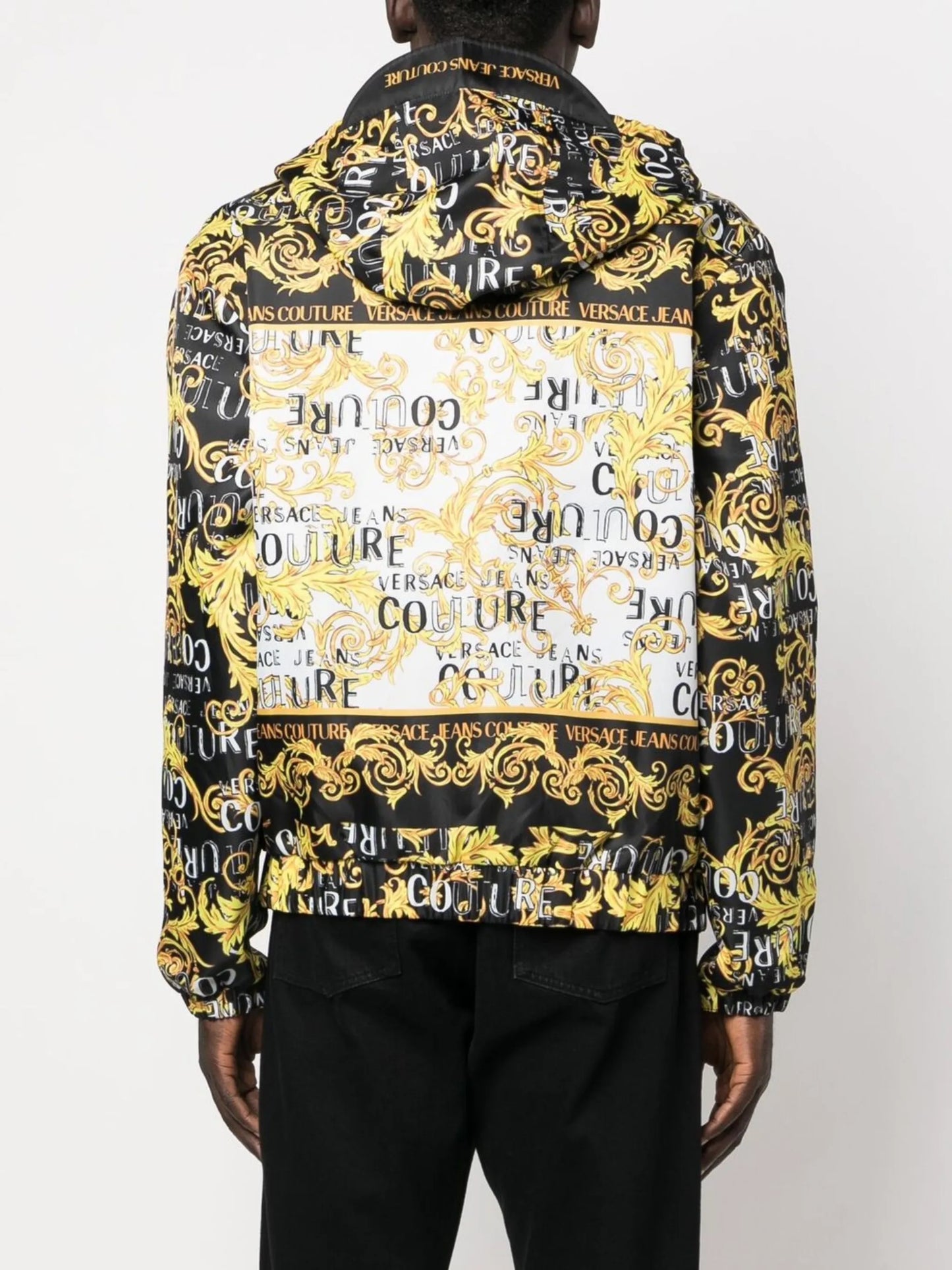 logo-print hooded jacket