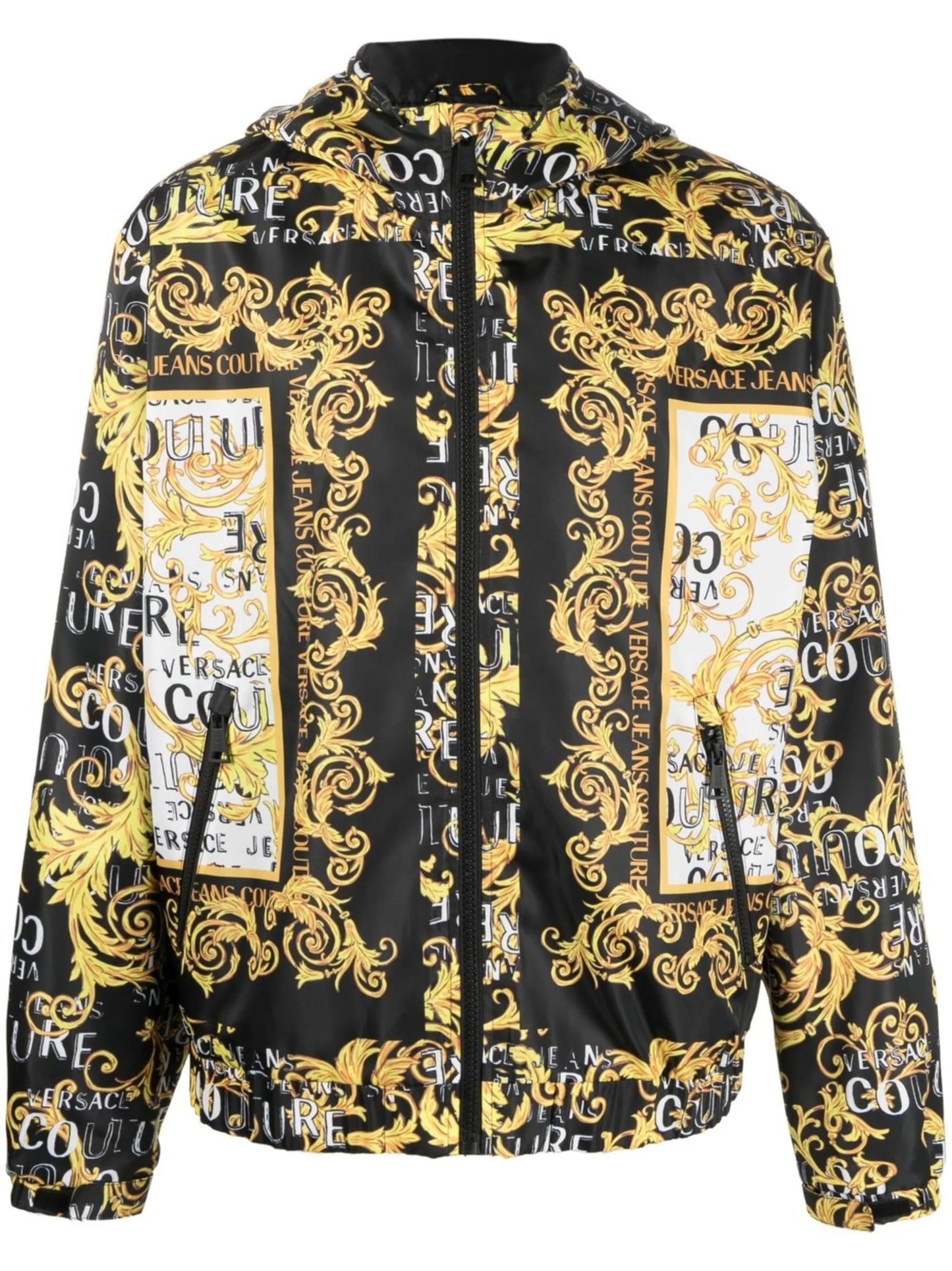 logo-print hooded jacket