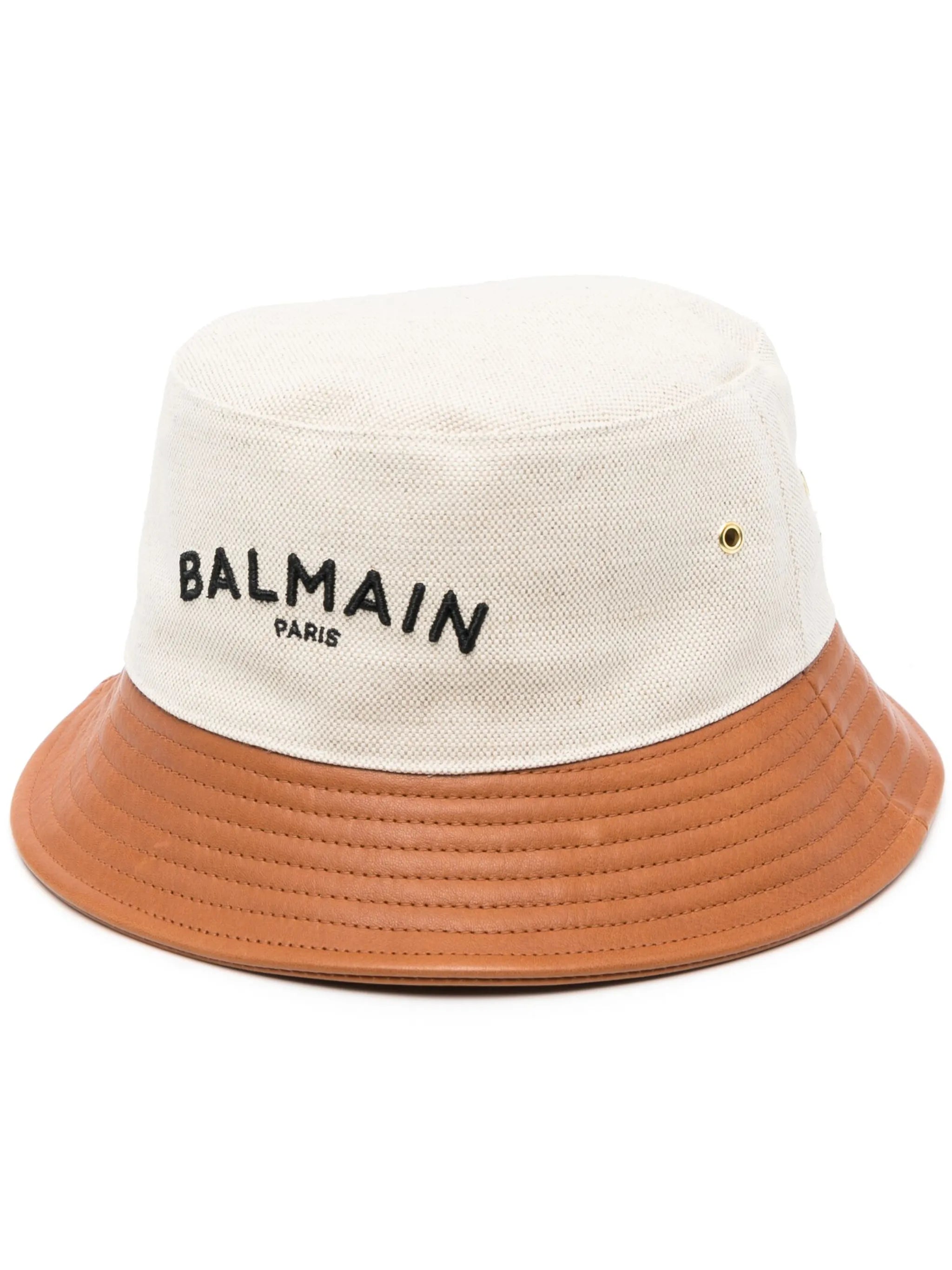 logo-embroidered bucket hat