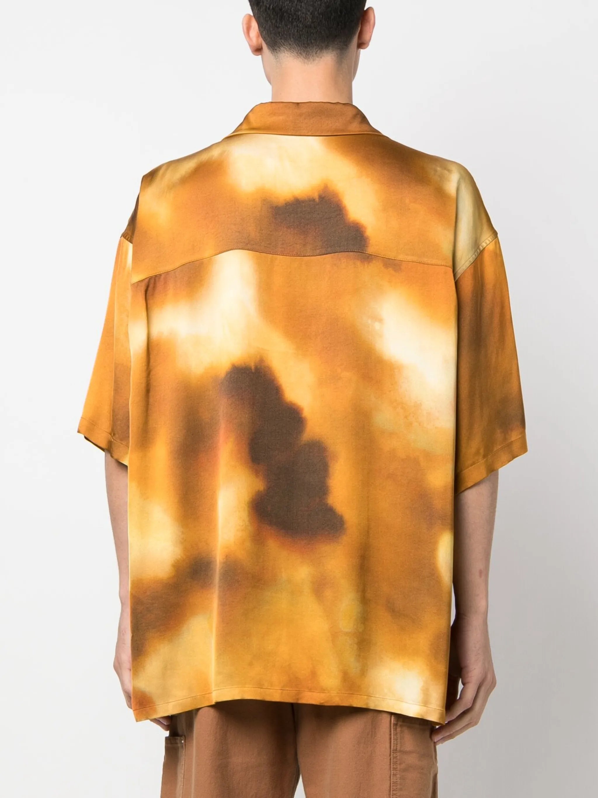 short-sleeved bowling shirt
