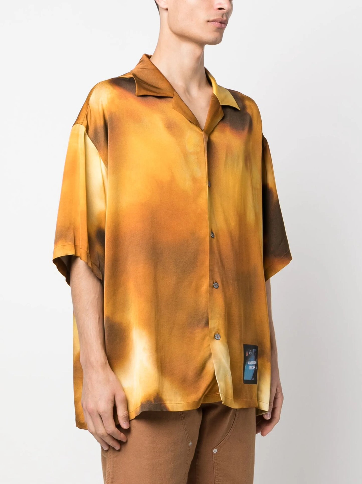 short-sleeved bowling shirt