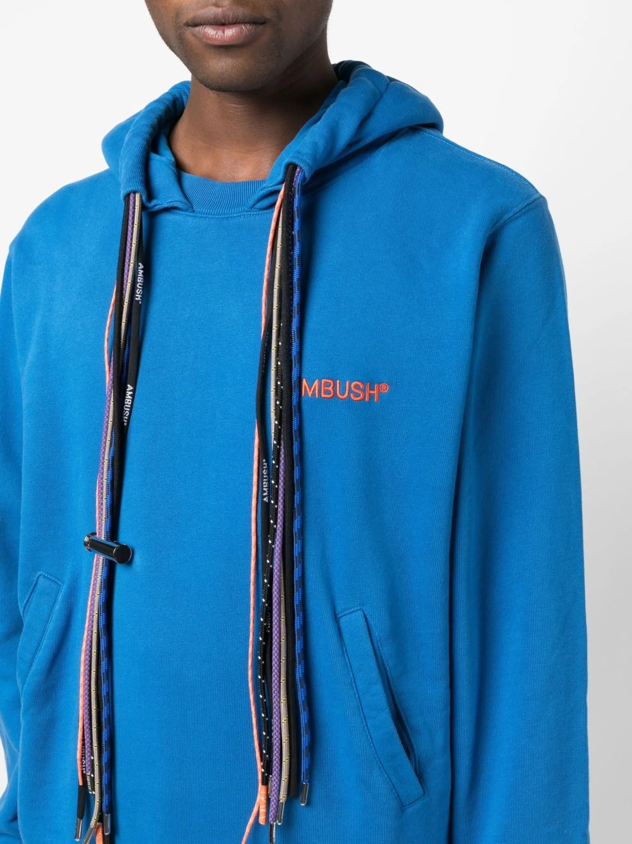 multicord-drawstring organic cotton hoodie