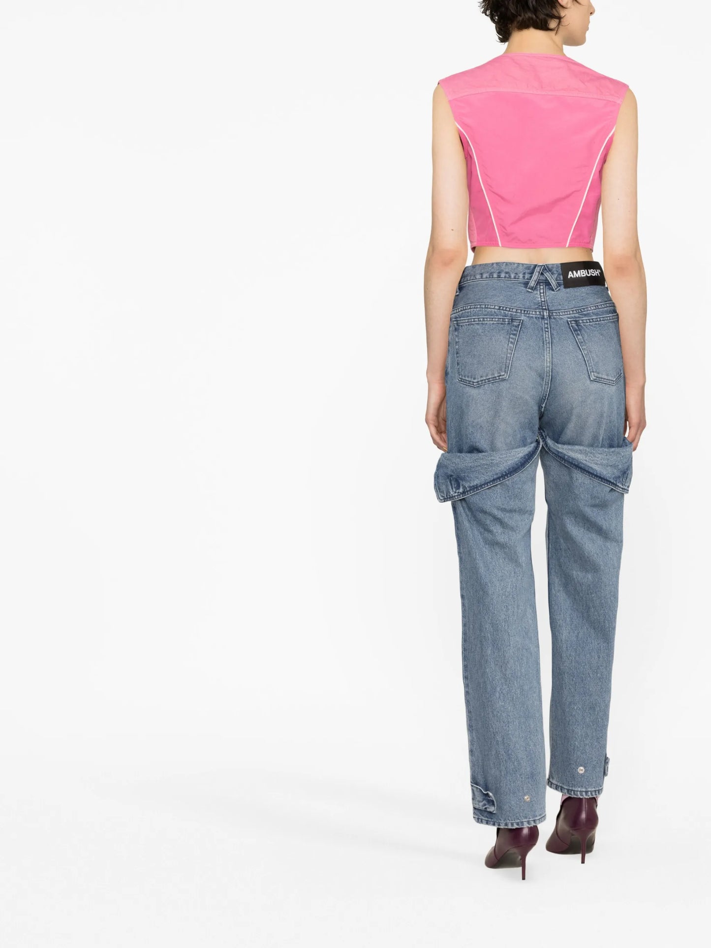 cropped denim top