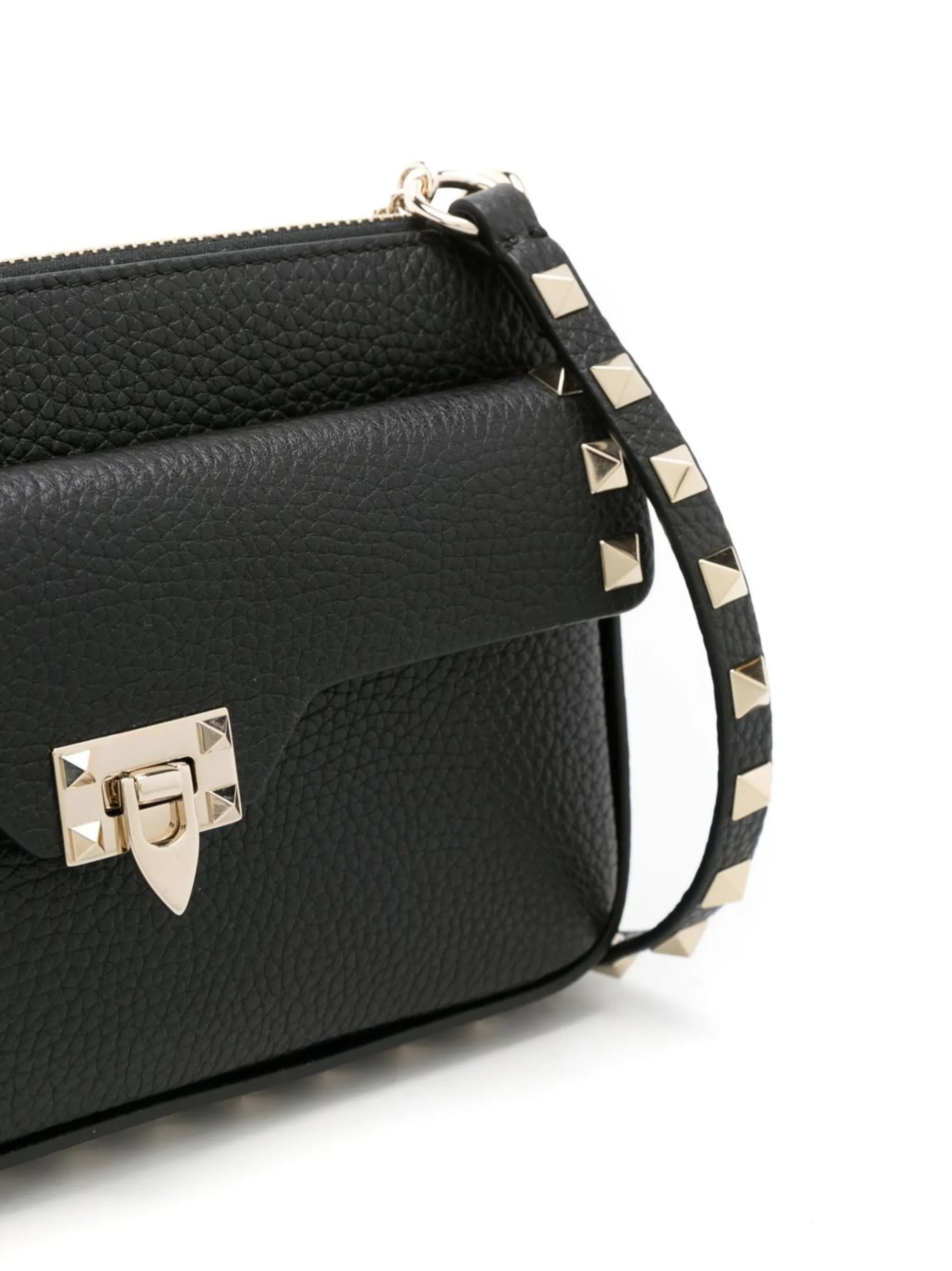 Rockstud leather crossbody bag