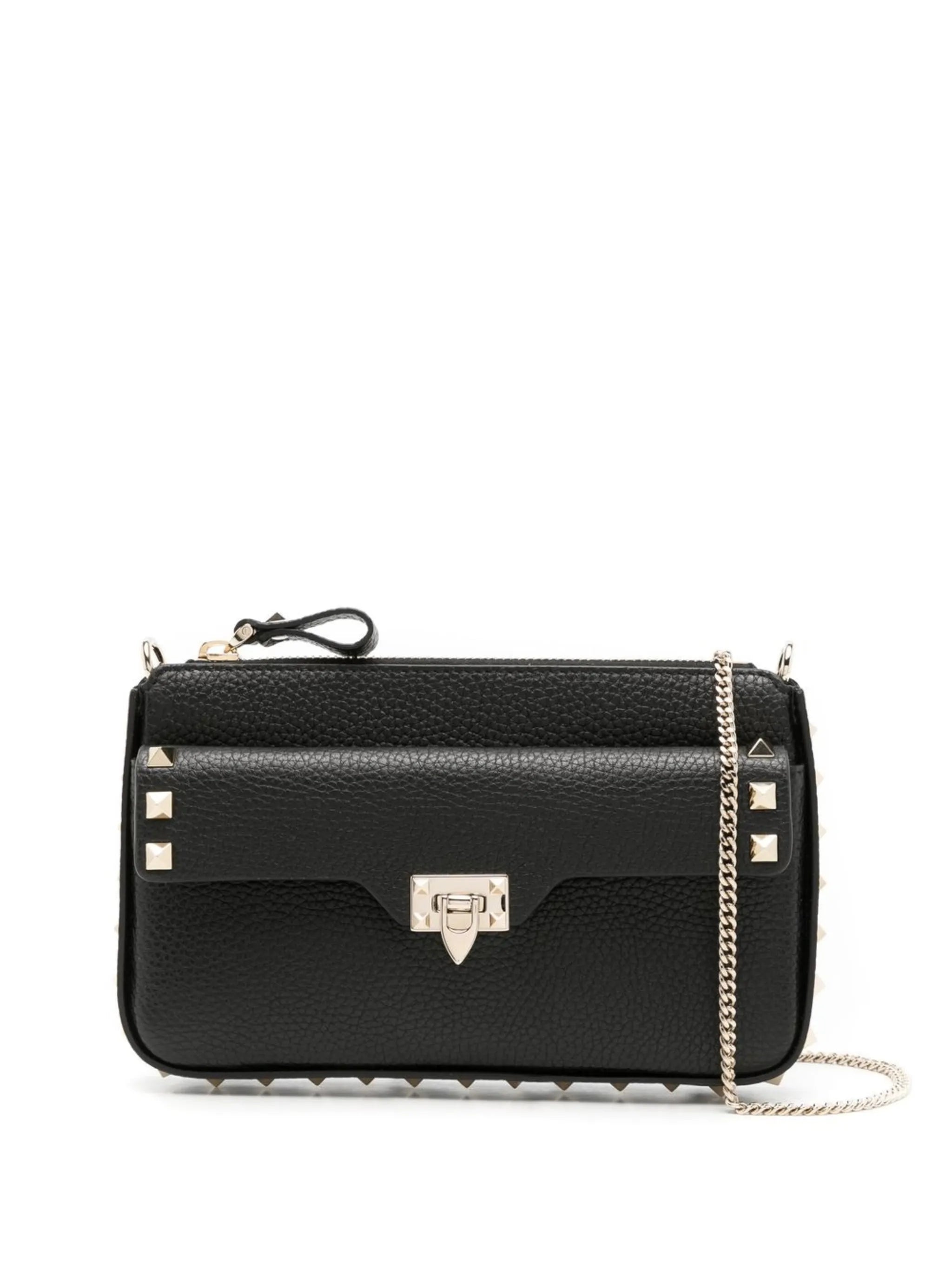 Rockstud leather crossbody bag