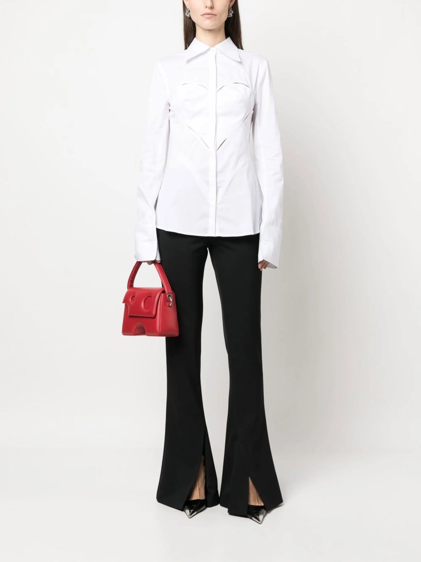 high-waisted split trousers