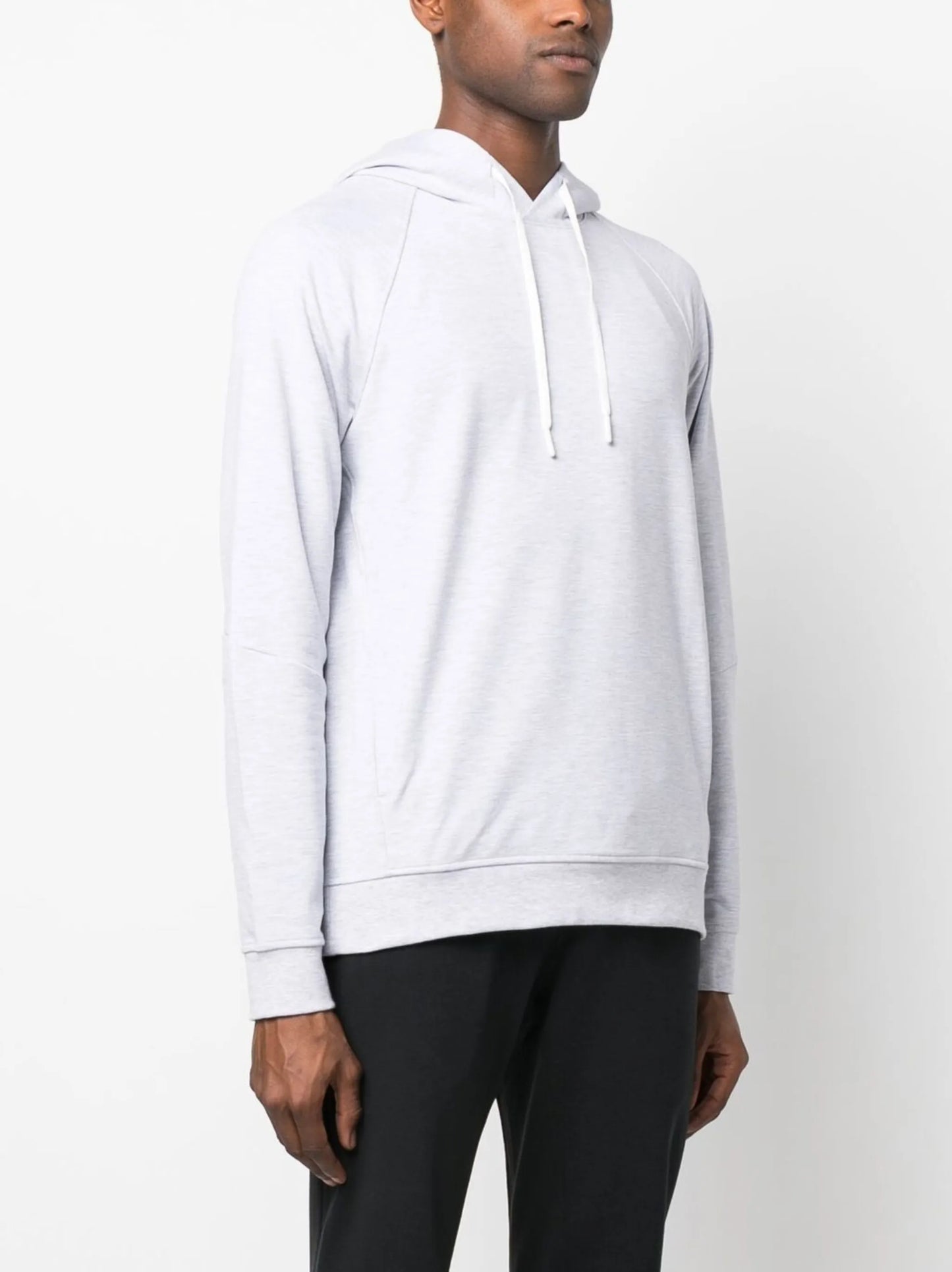 cotton-blend drawstring hoodie