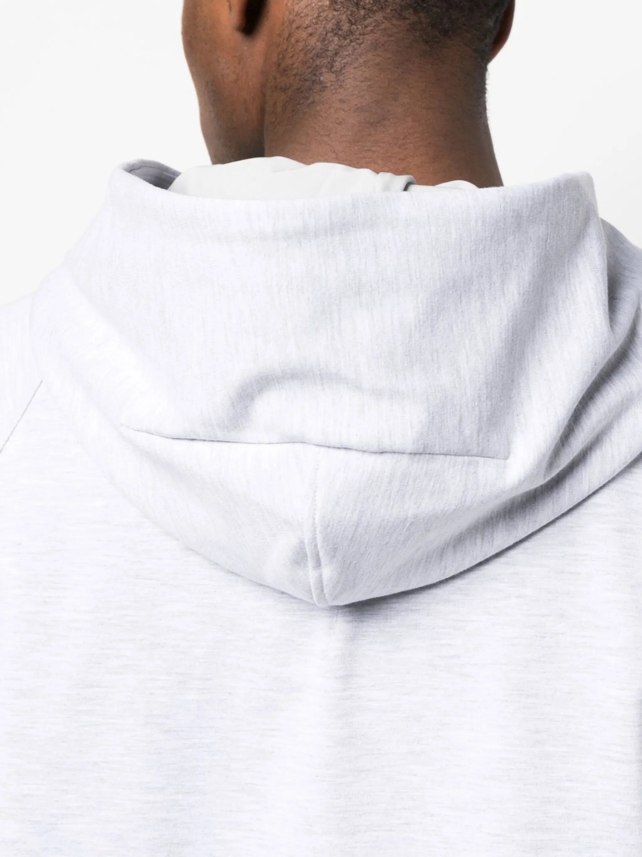 cotton-blend drawstring hoodie