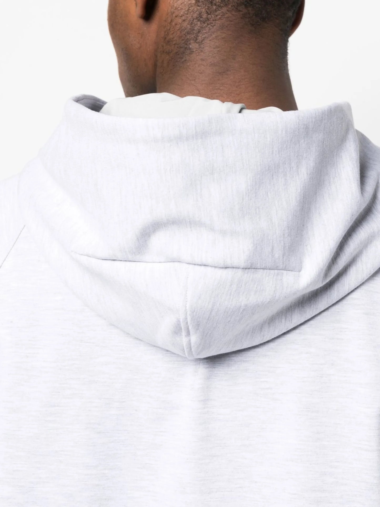 cotton-blend drawstring hoodie