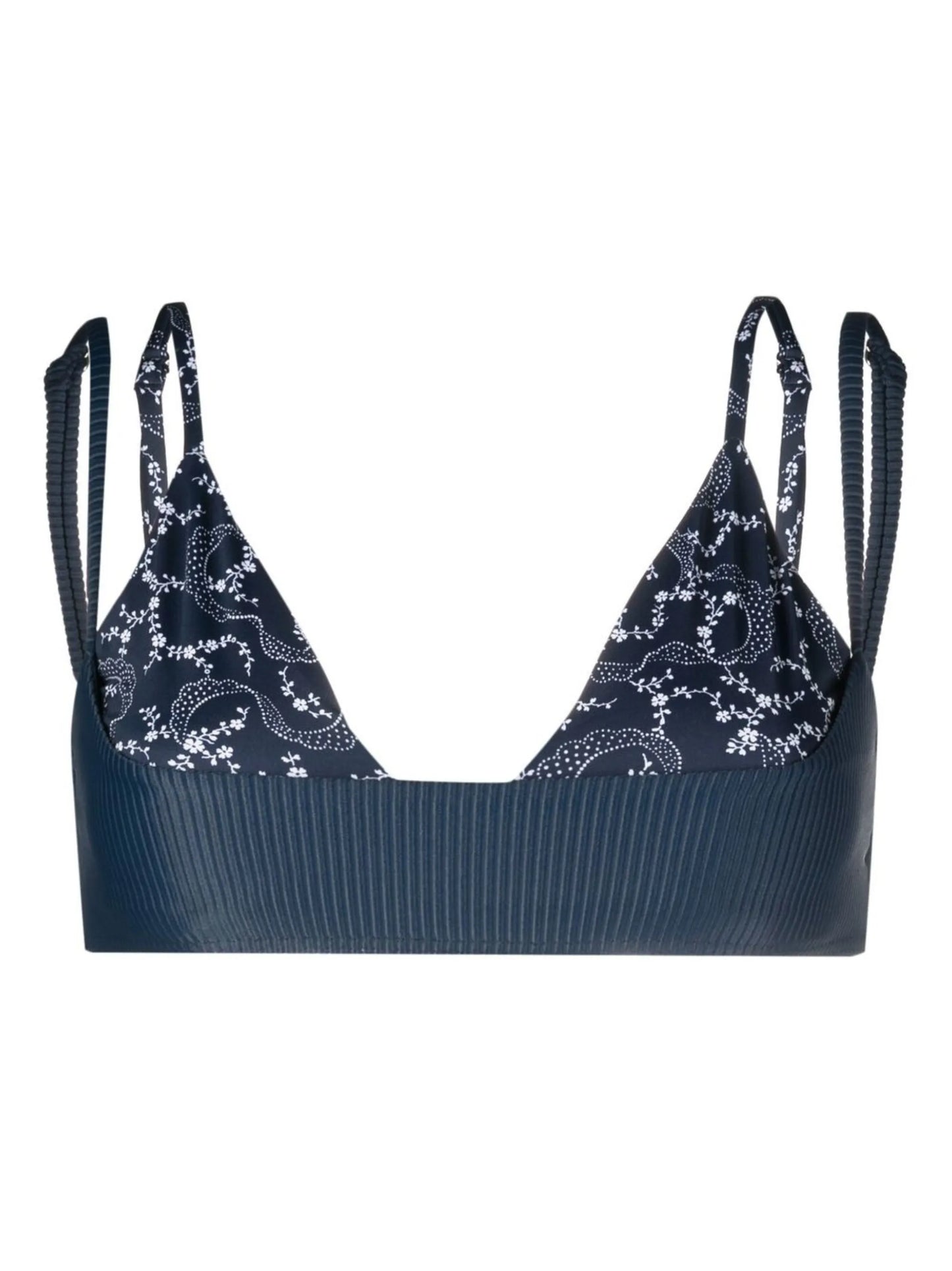 Bellamy ribbed layered bikini top