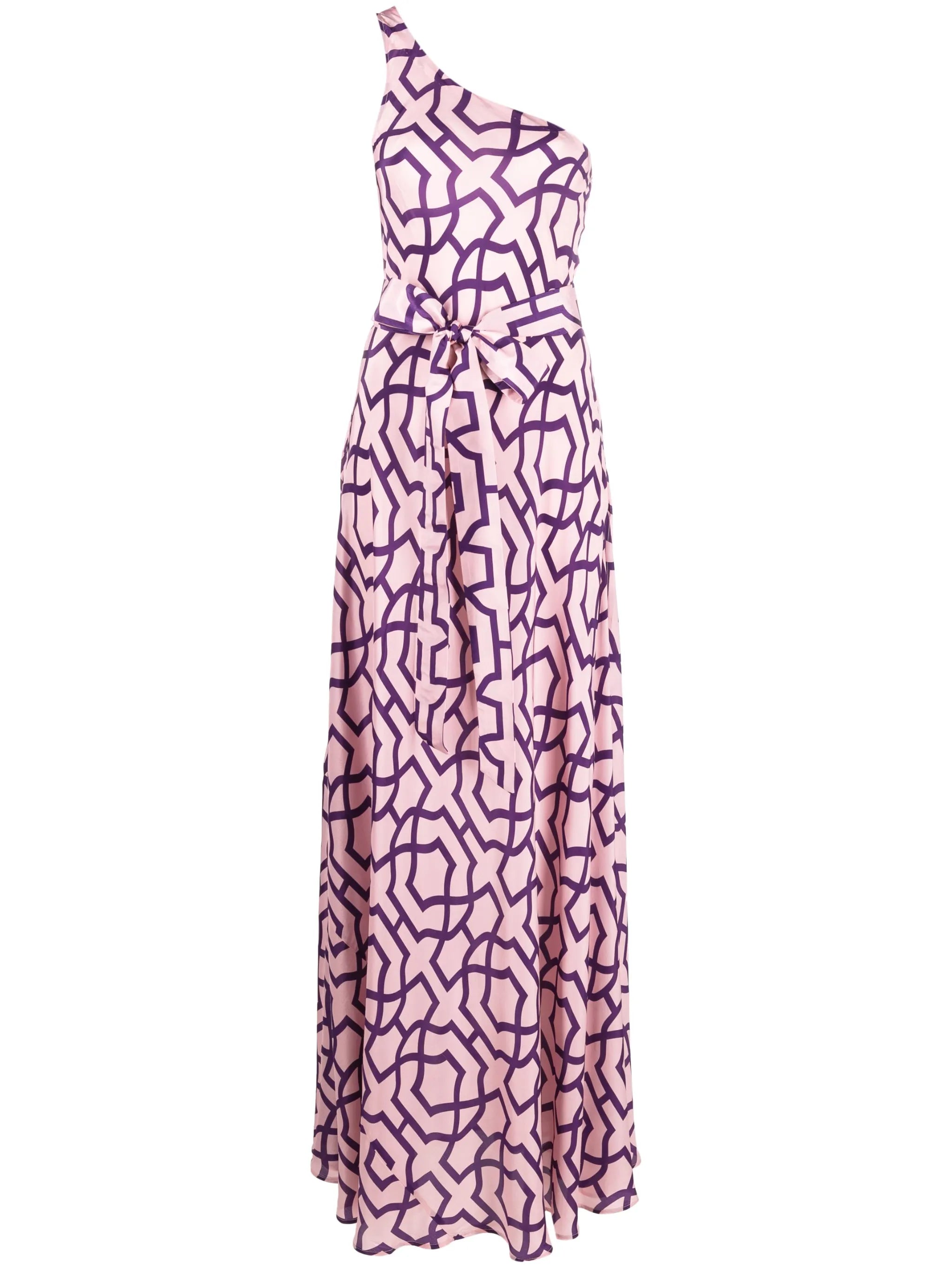 Odetta one-shoulder printed dress