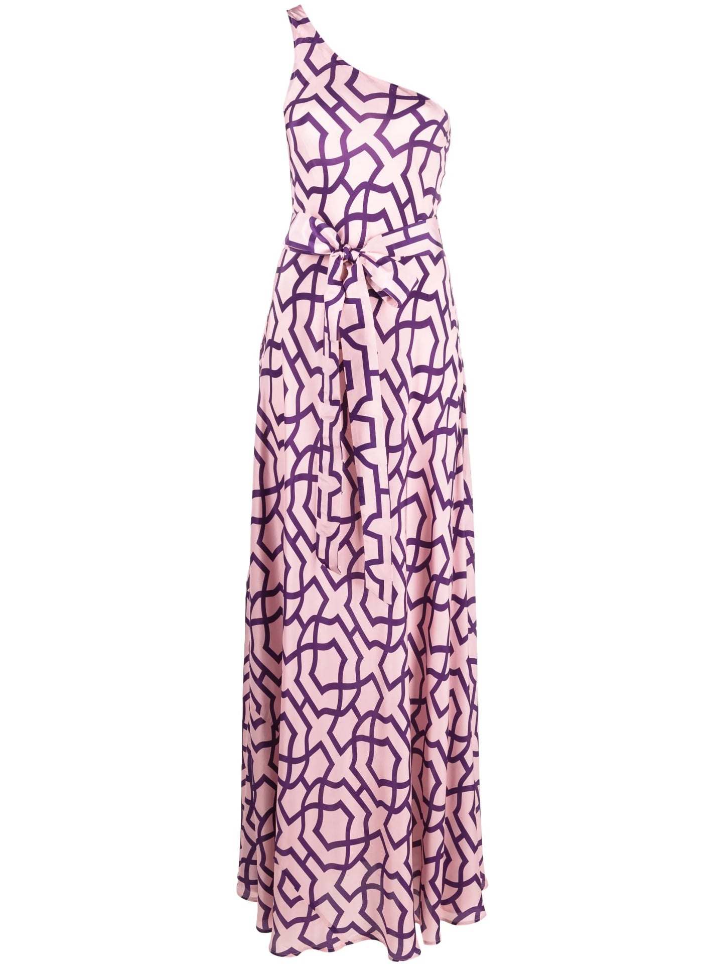 Odetta one-shoulder printed dress