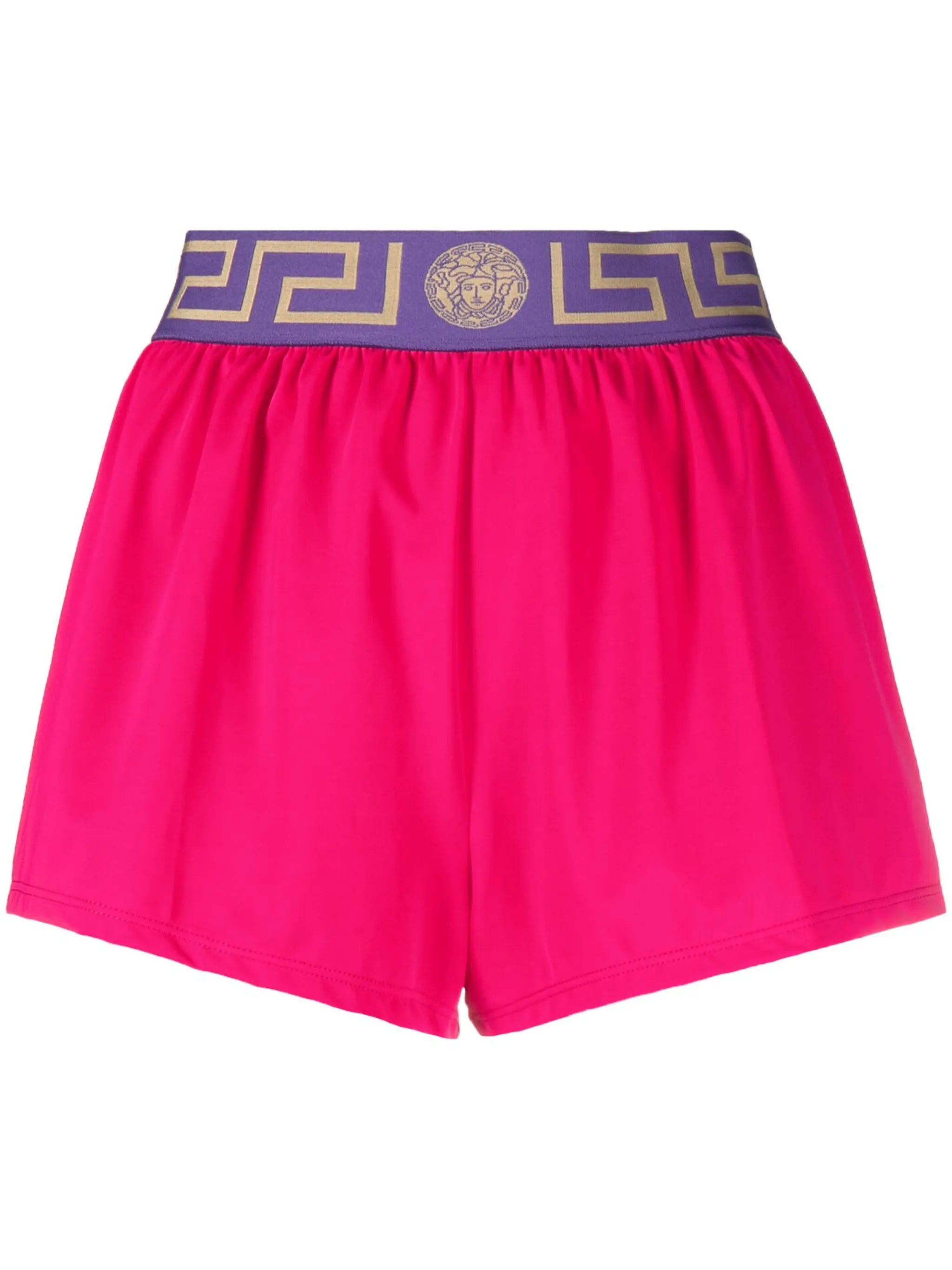 Greca-waistband shorts