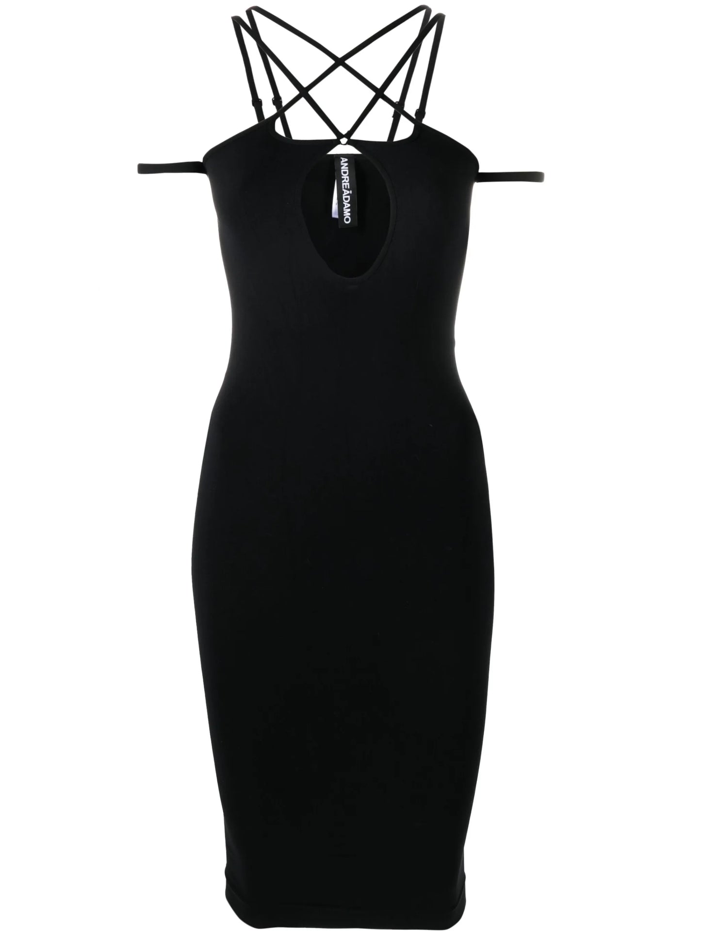strap-detail midi dress