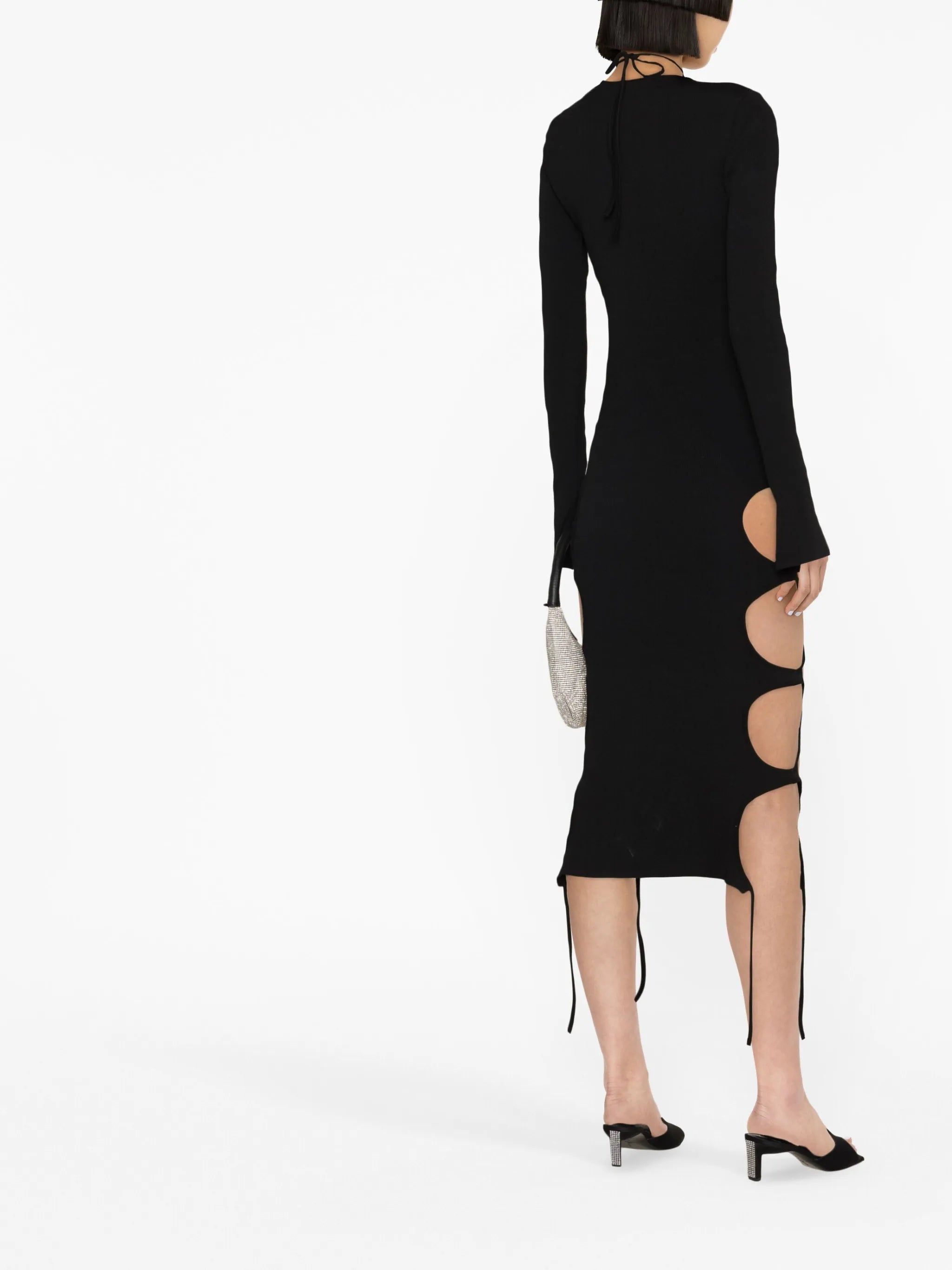 cut-out detail knitted dress