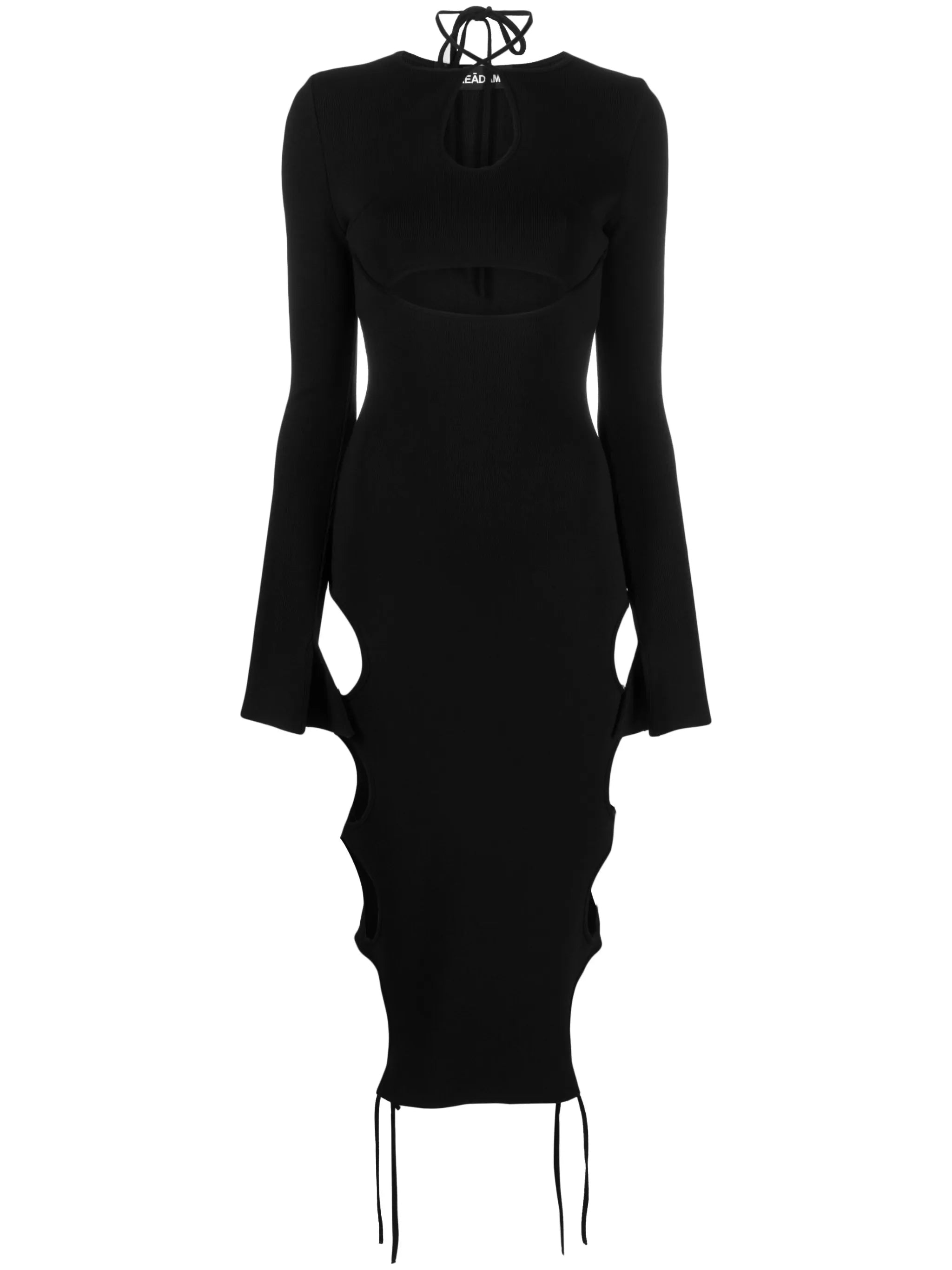 cut-out detail knitted dress