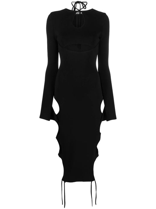 cut-out detail knitted dress