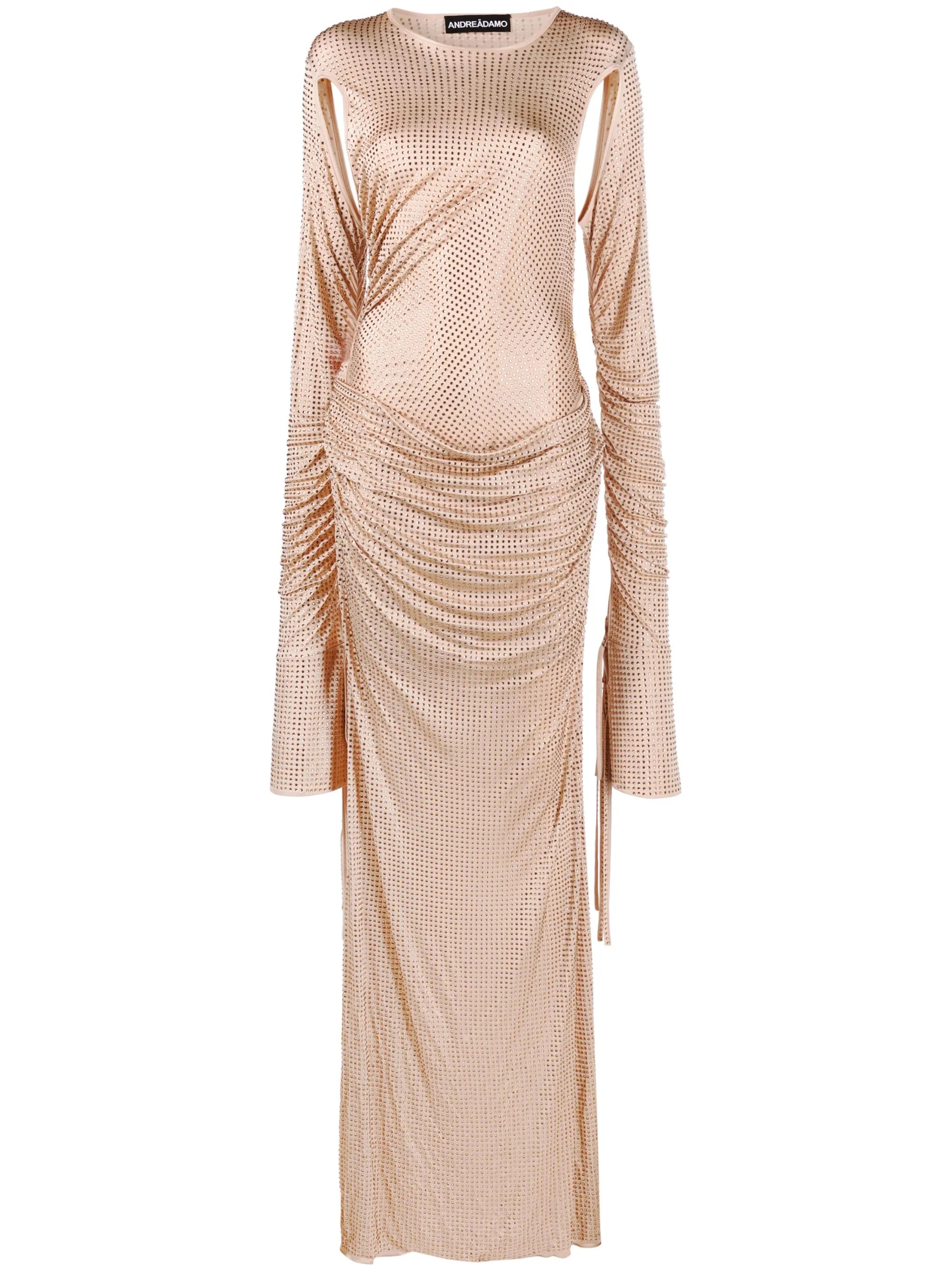 rhinestone-embellished maxi dress