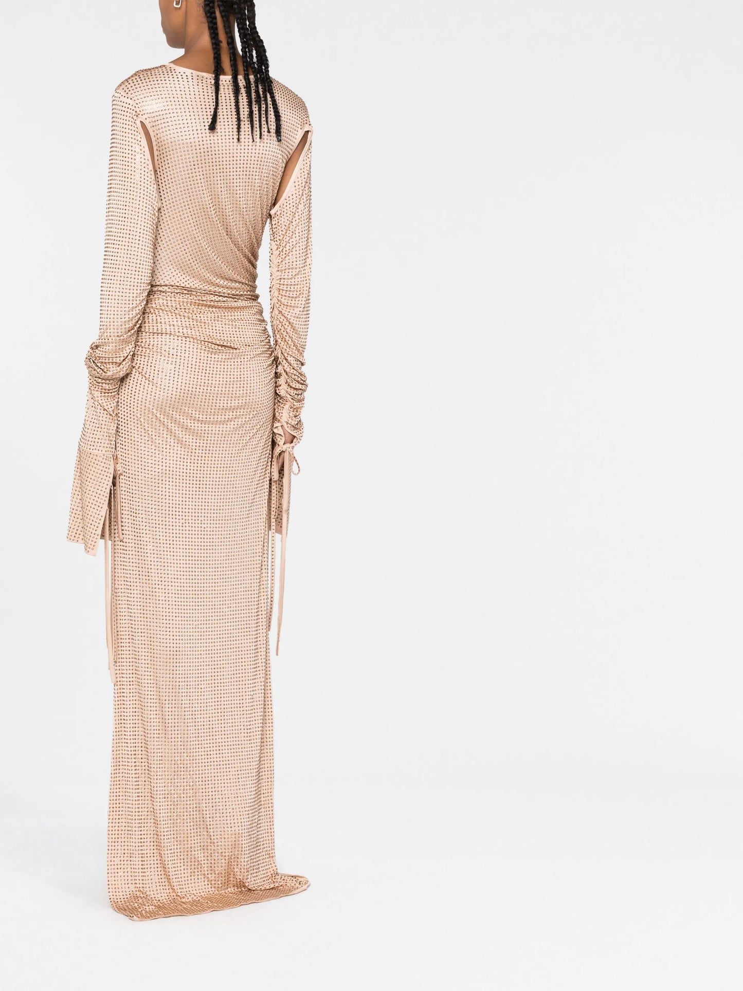 rhinestone-embellished maxi dress