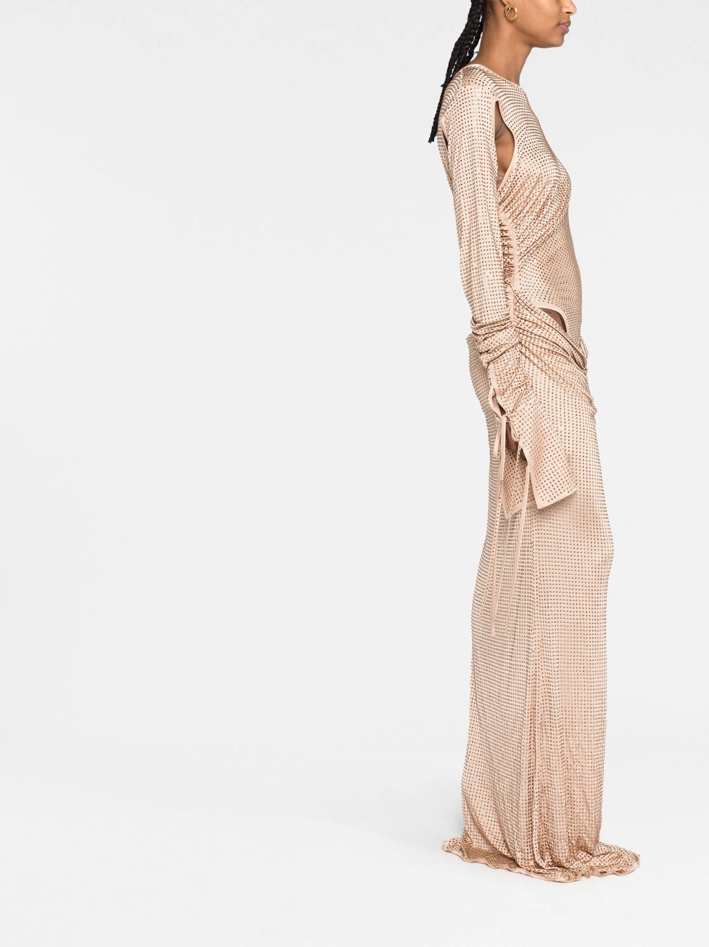 rhinestone-embellished maxi dress