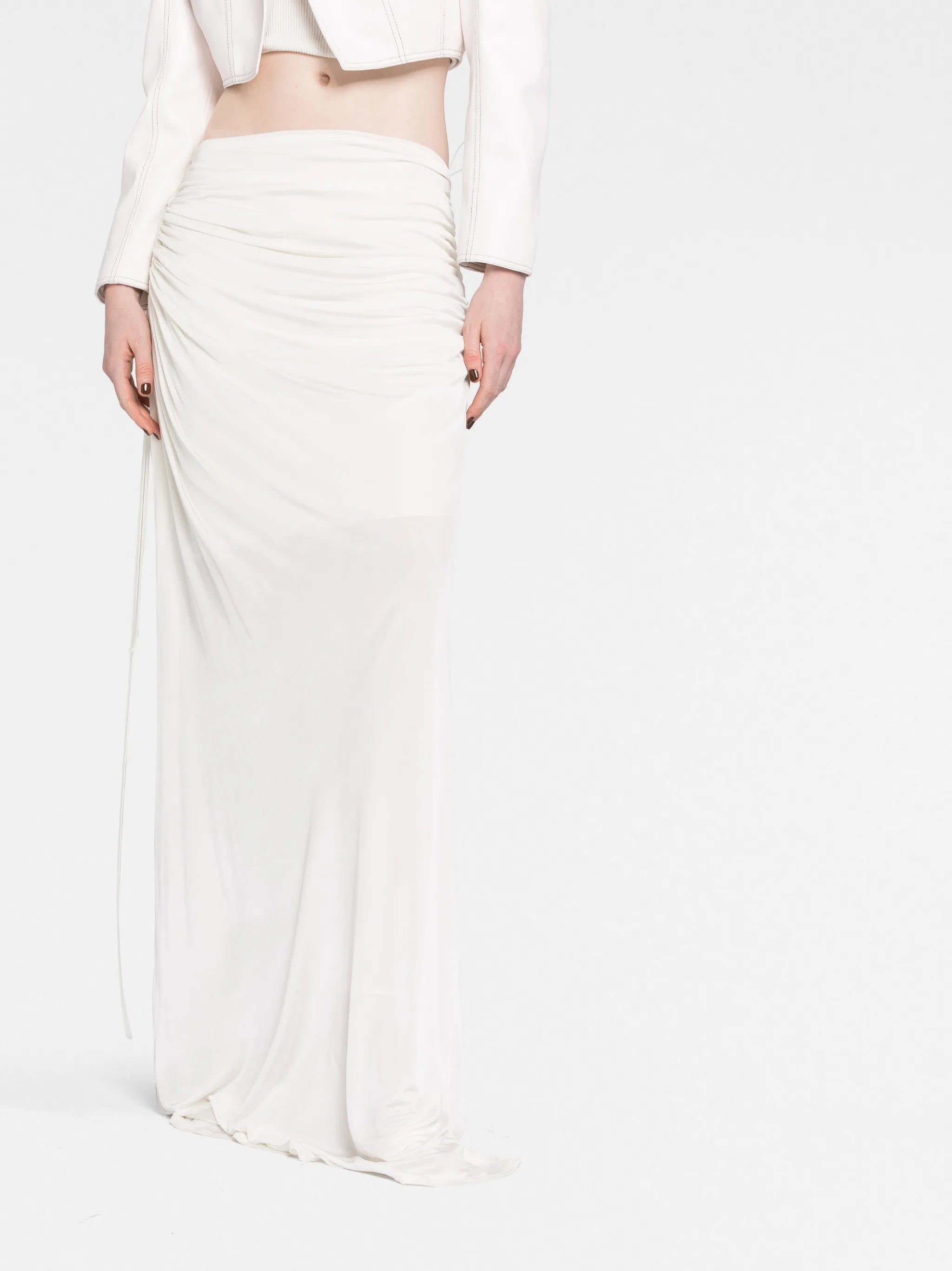 draped maxi skirt