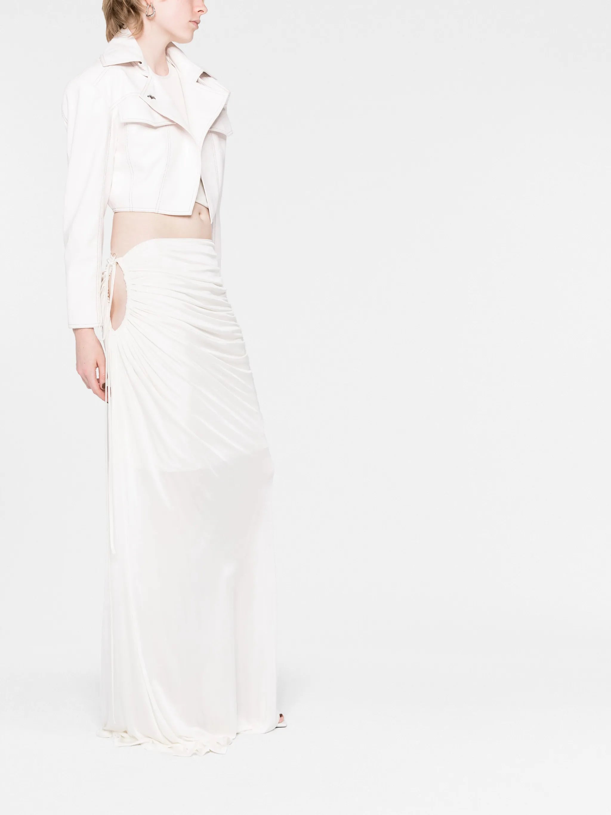 draped maxi skirt