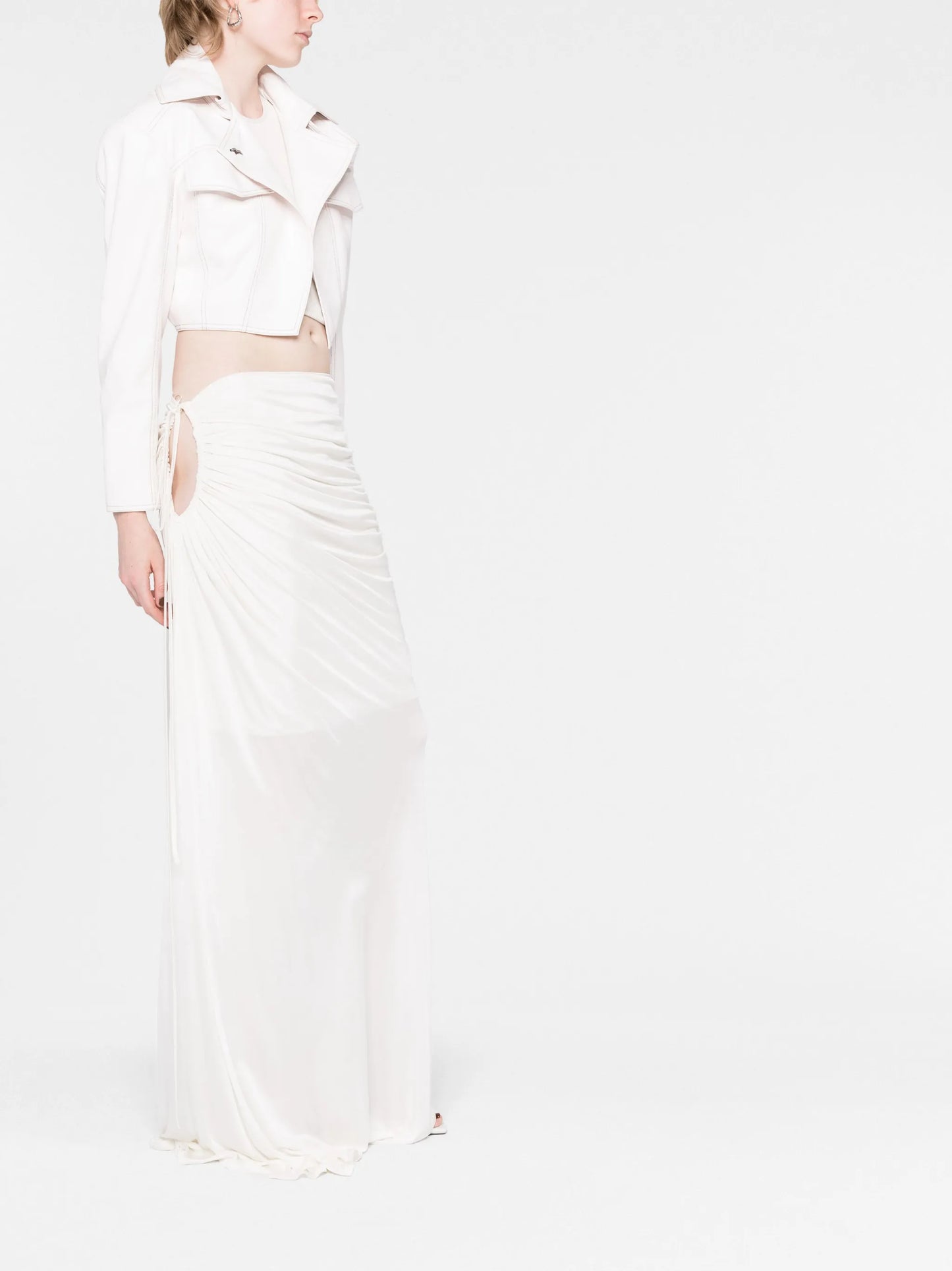 draped maxi skirt