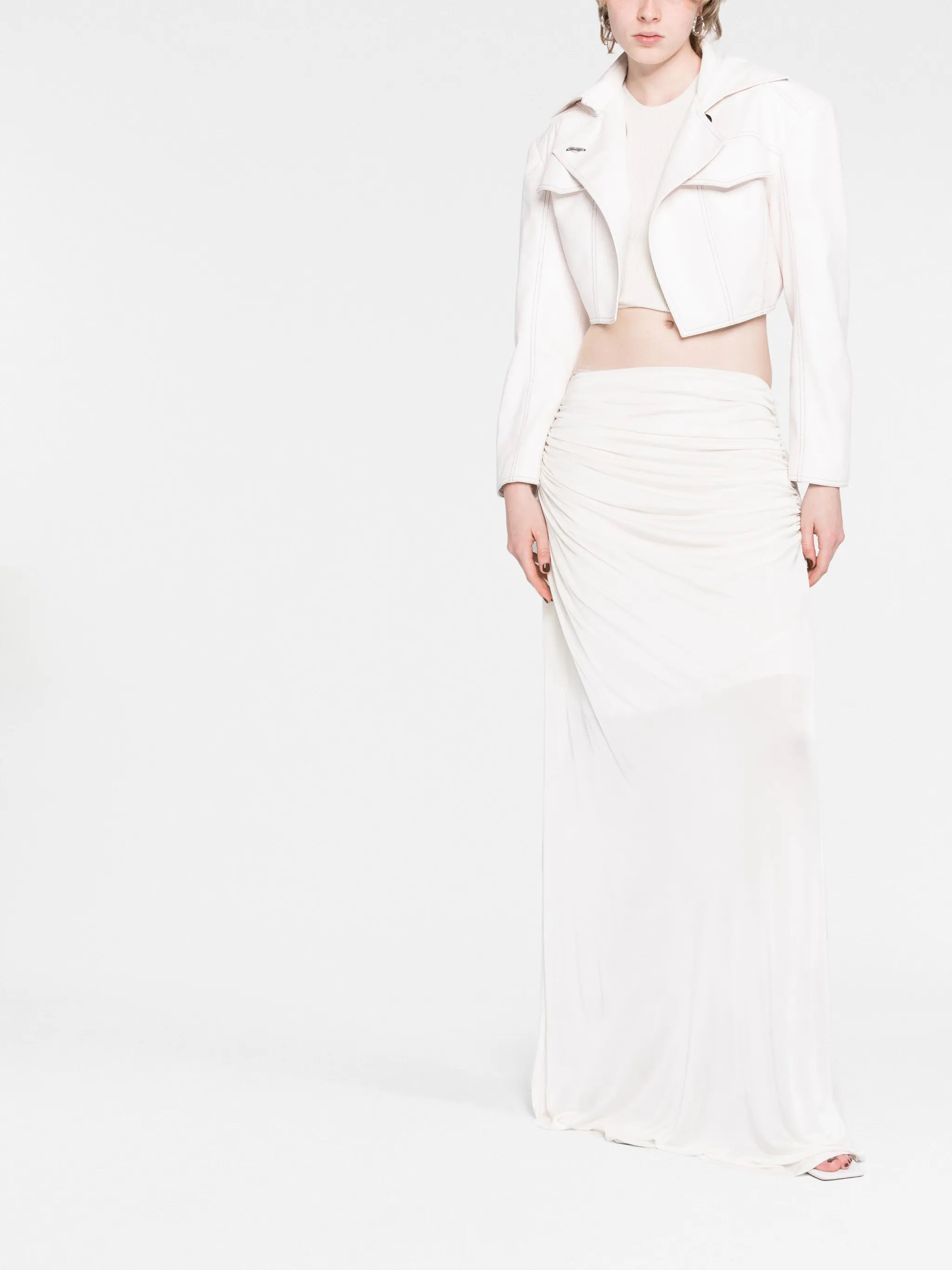 draped maxi skirt