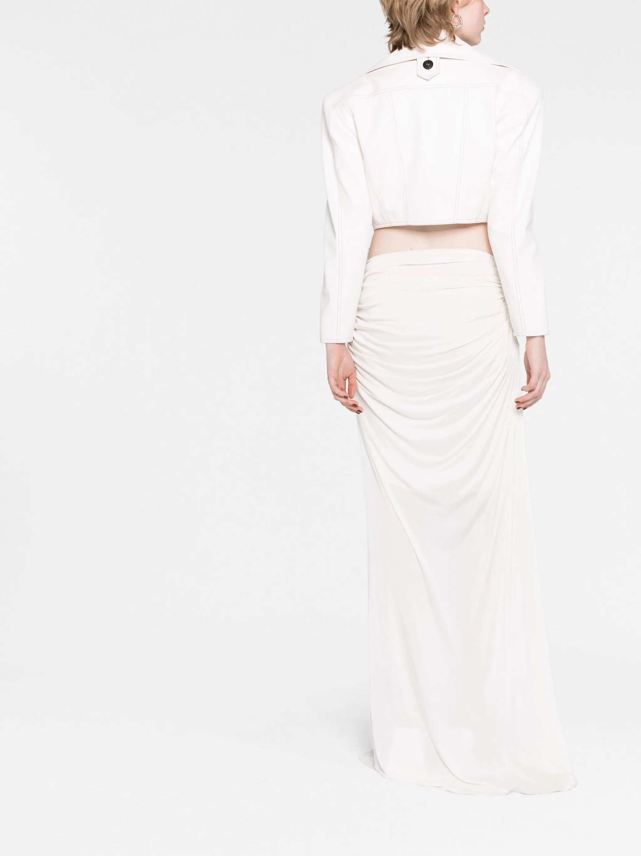draped maxi skirt