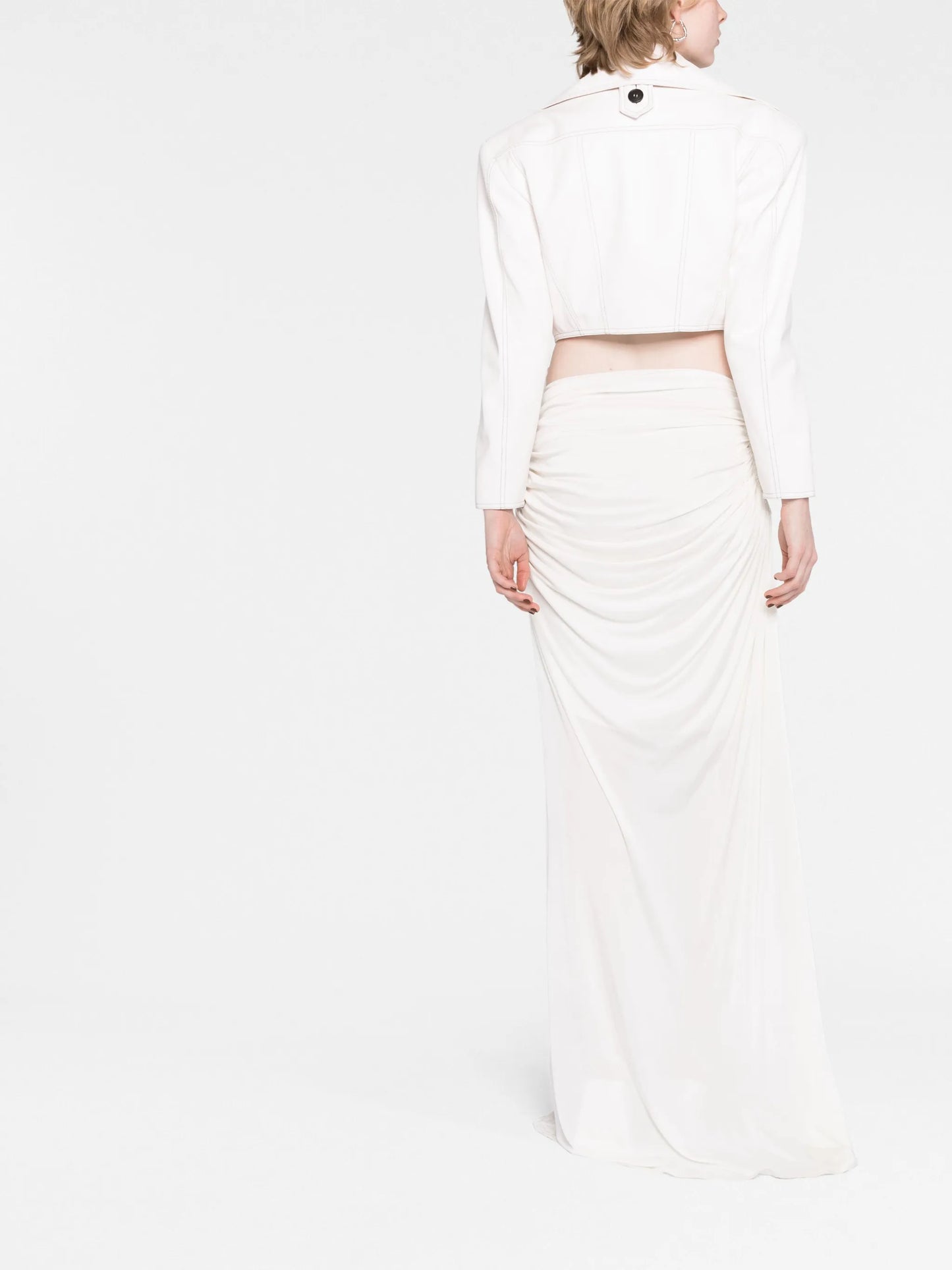 draped maxi skirt