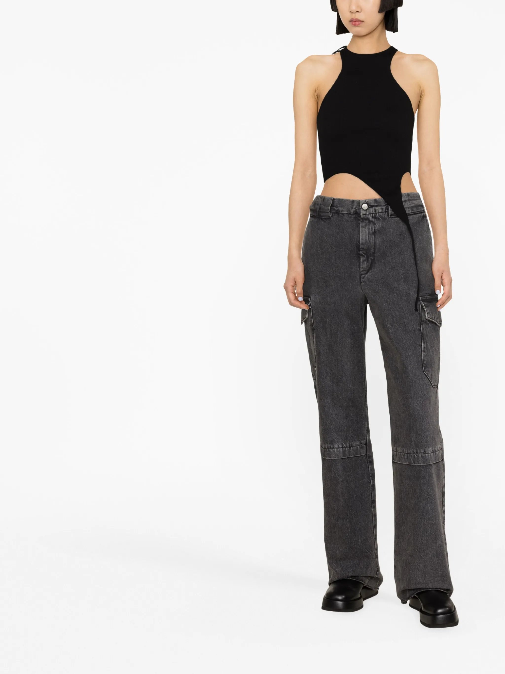 ribbed halterneck top