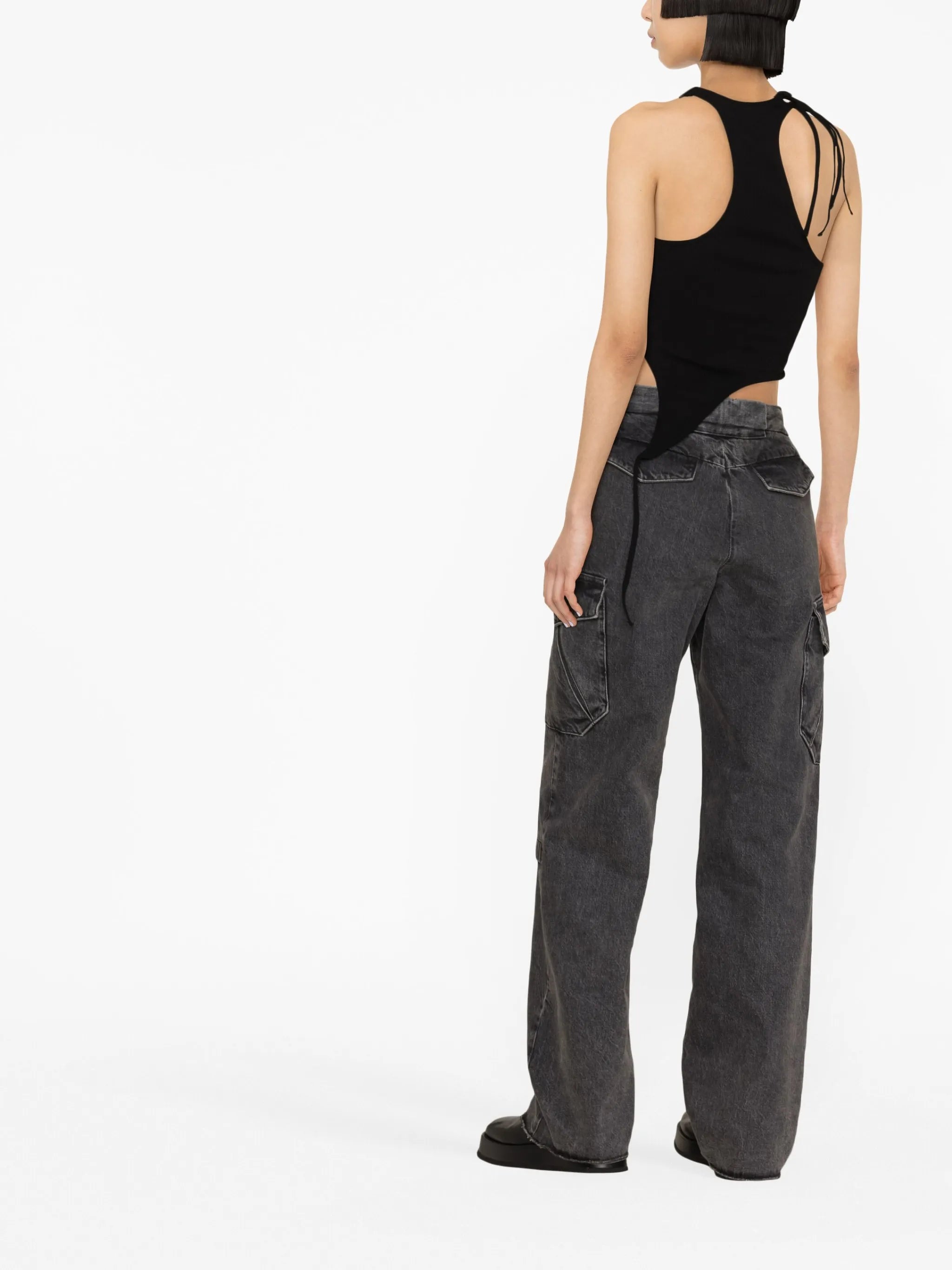 ribbed halterneck top