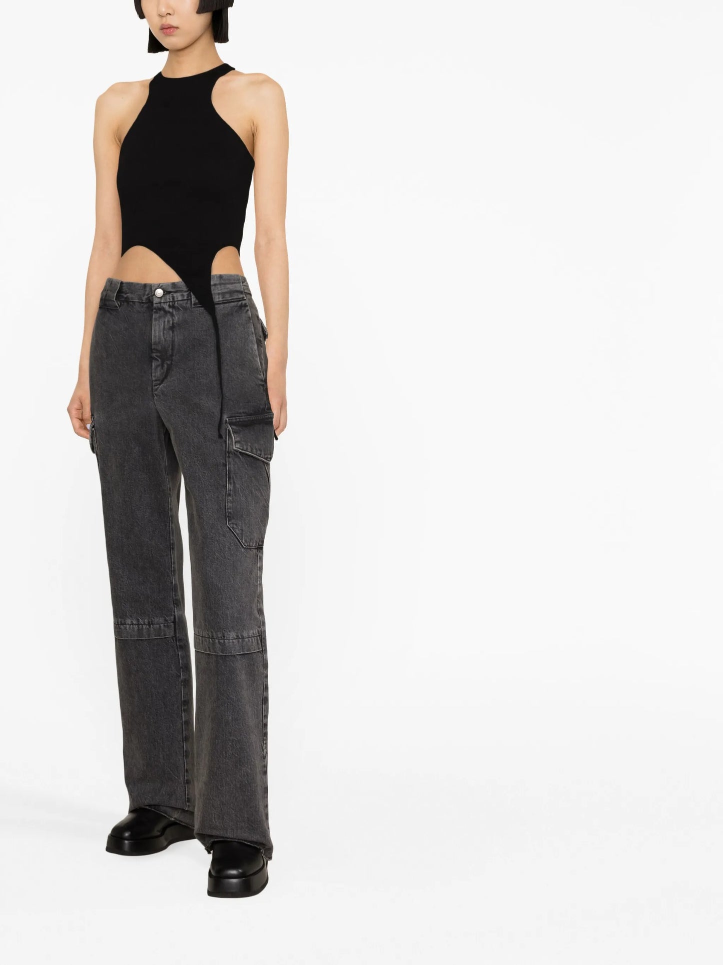 ribbed halterneck top
