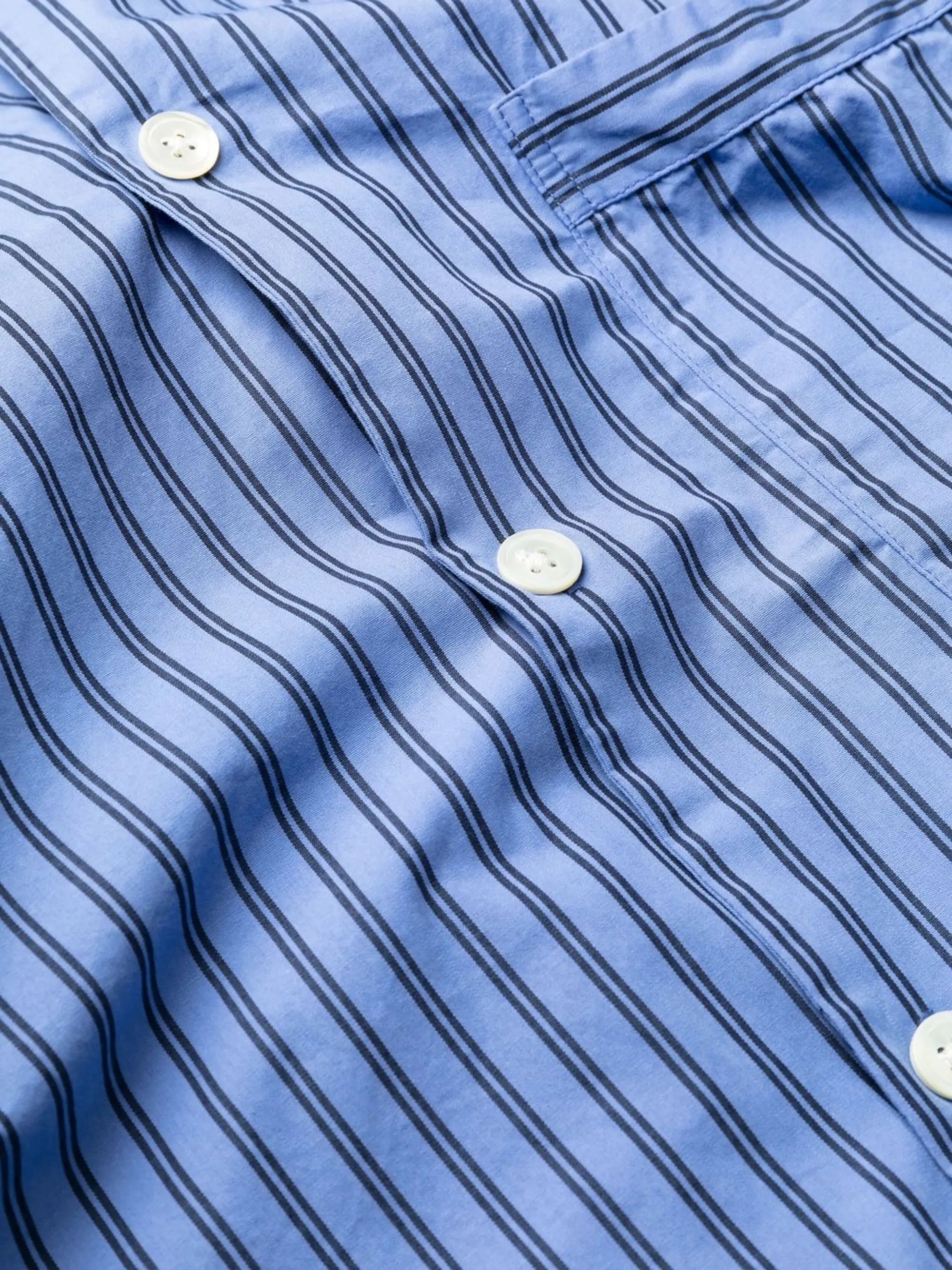 pinstripe short-sleeve pyjama shirt
