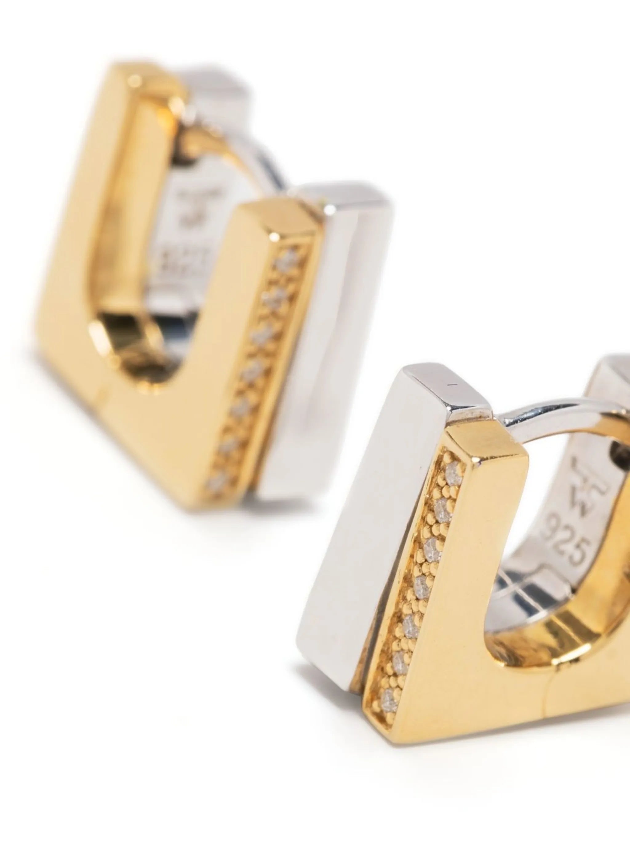 two tone cuff earrings
